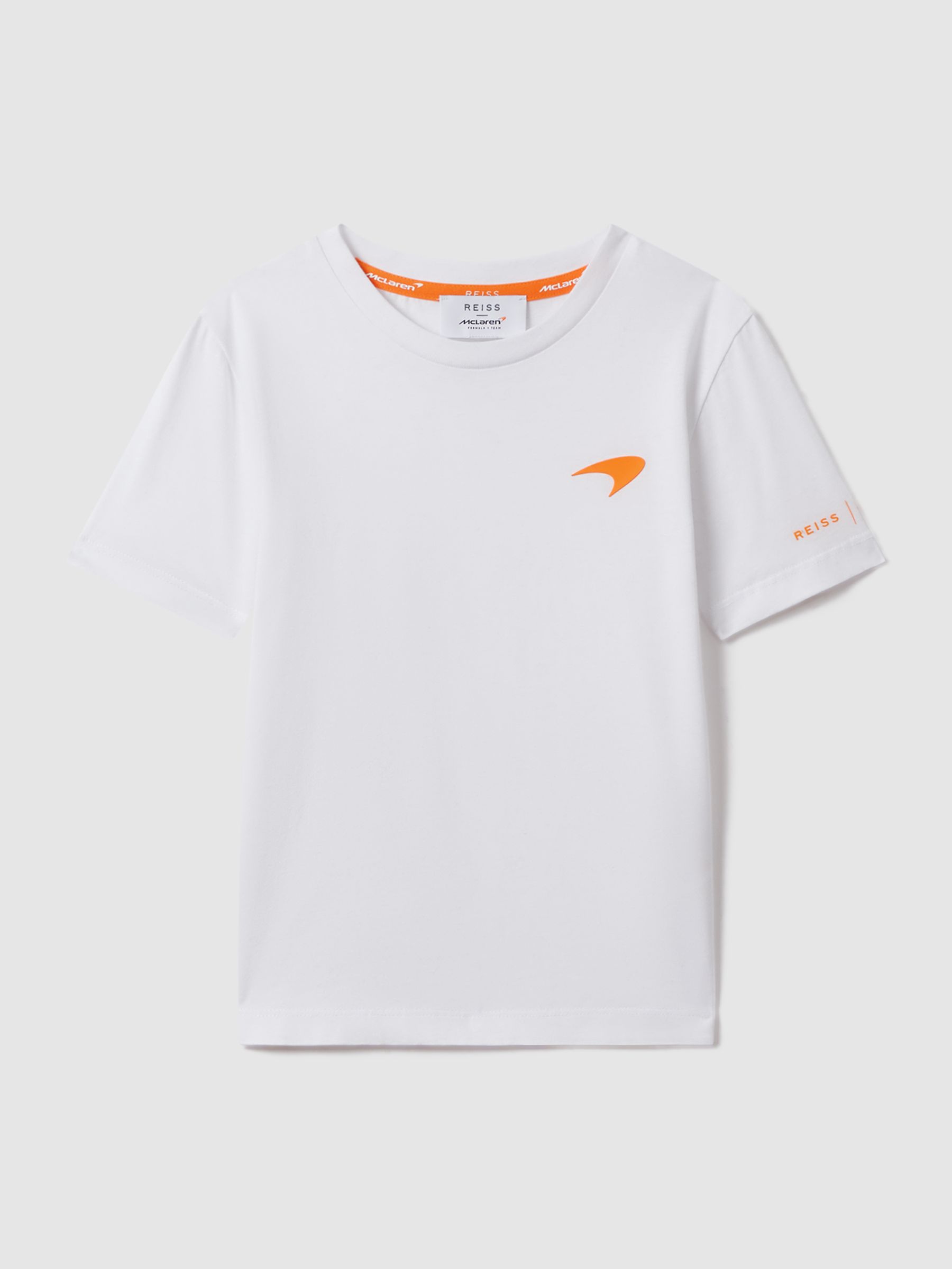 9-13 yrs Mercerised Crew Neck T-Shirt in White - Image 2 of 9