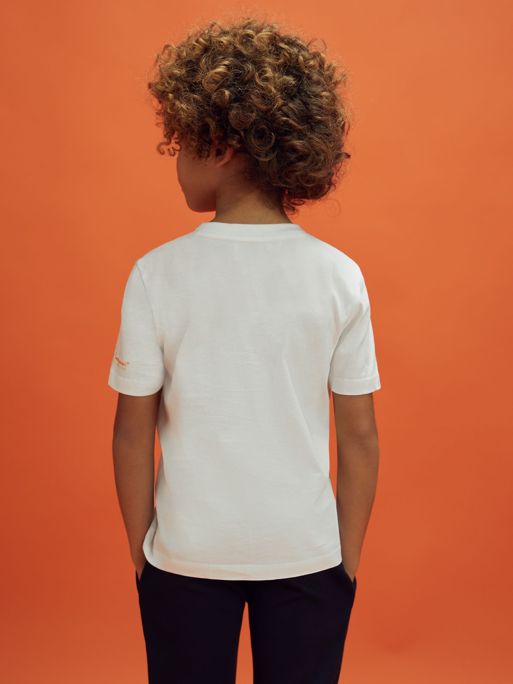 9-13 yrs Mercerised Crew Neck T-Shirt in White - Image 5 of 9