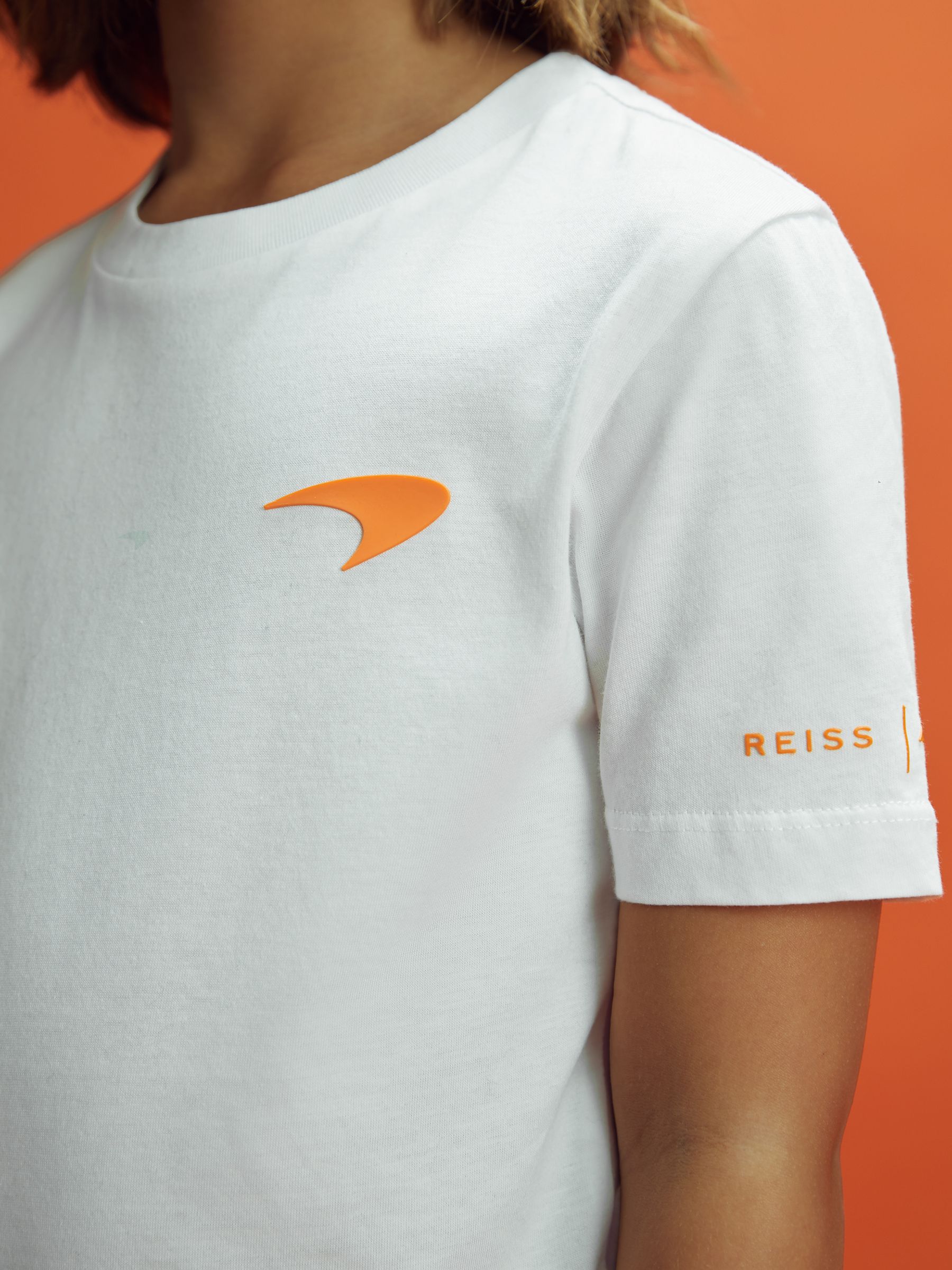 9-13 yrs Mercerised Crew Neck T-Shirt in White - Image 8 of 9