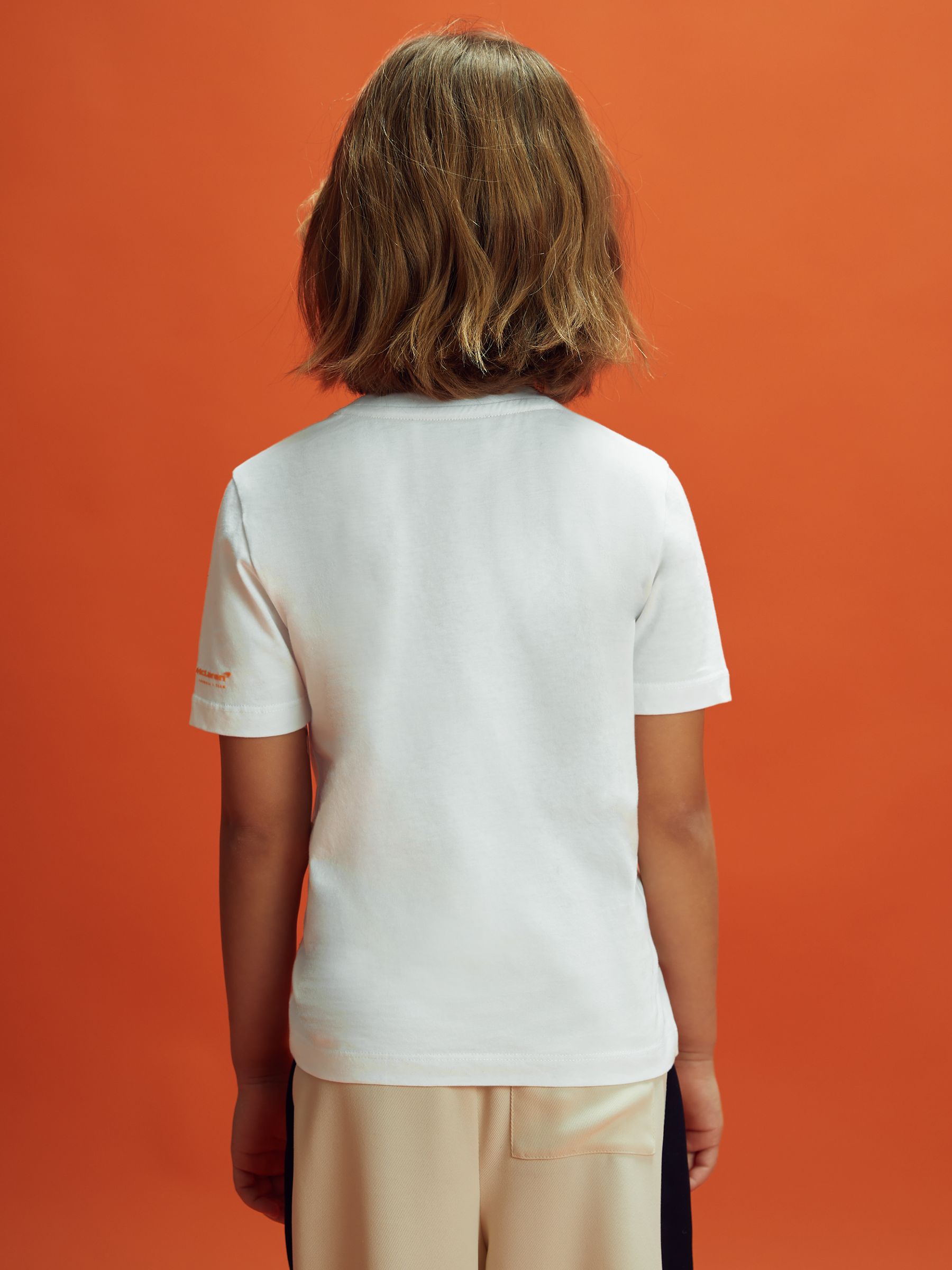 9-13 yrs Mercerised Crew Neck T-Shirt in White - Image 9 of 9