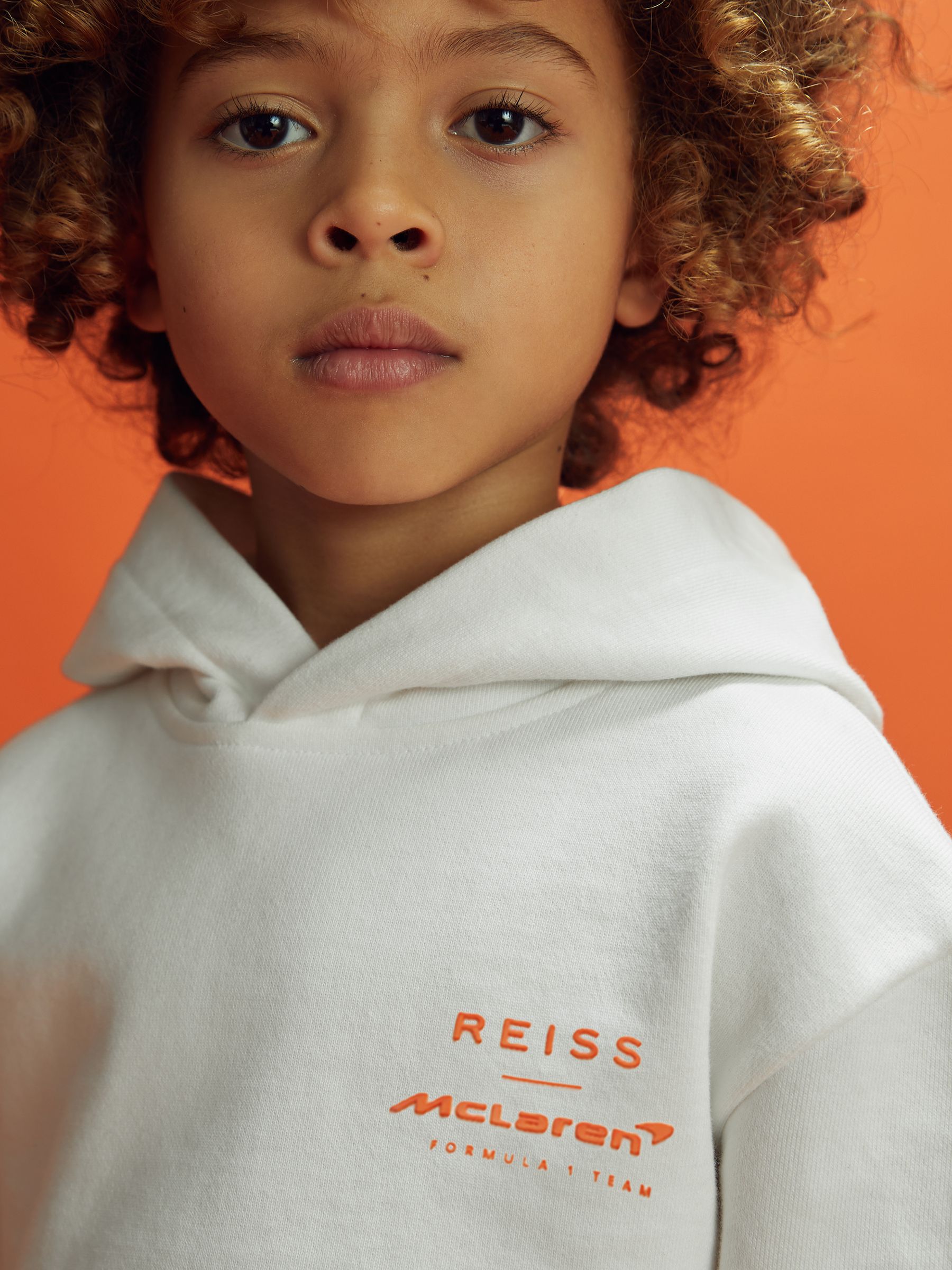 3-9 yrs McLaren F1 Elasticated Cotton Hoodie in White - Image 8 of 11