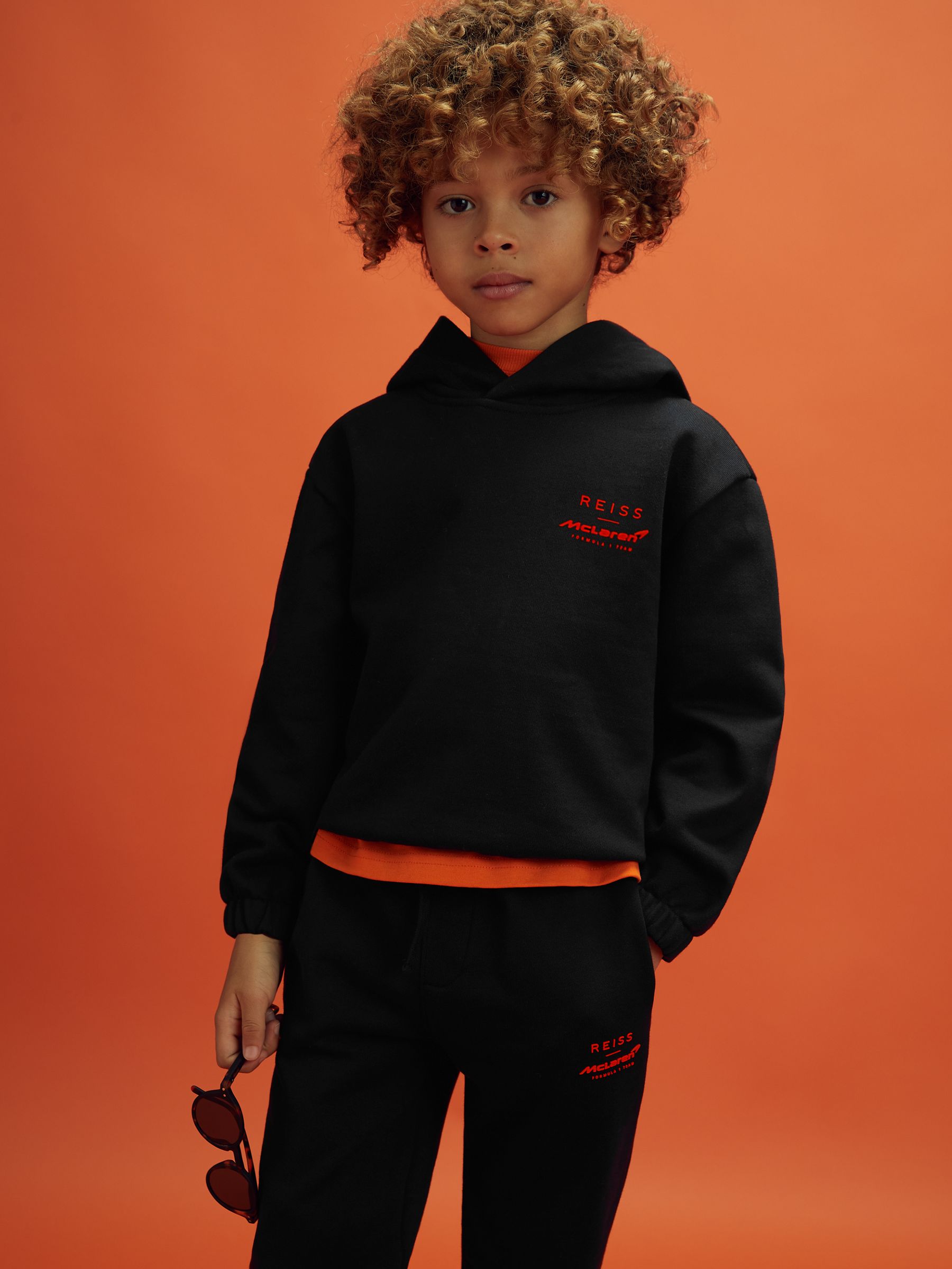 3-9 yrs McLaren F1 Elasticated Cotton Hoodie in Black - Image 8 of 12
