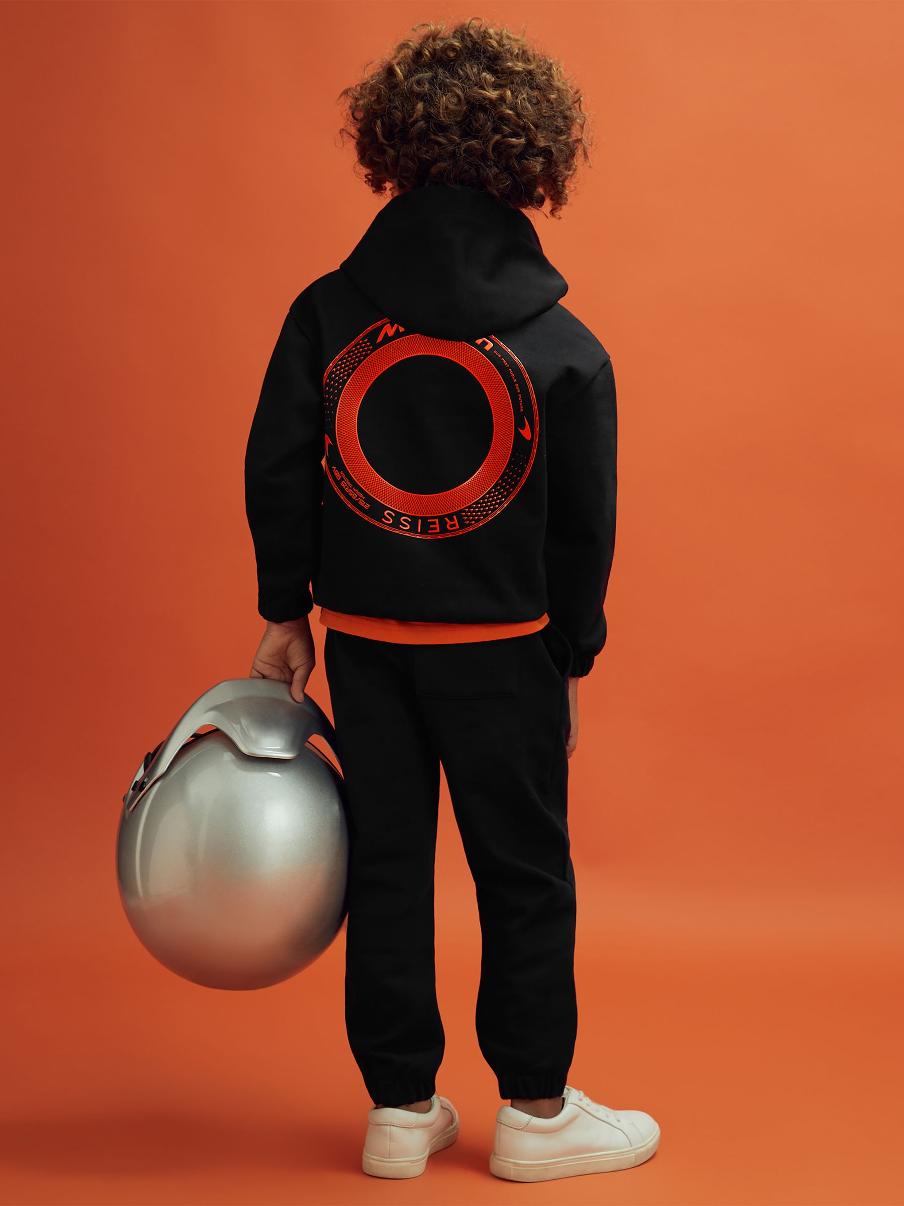 3-9 yrs McLaren F1 Elasticated Cotton Hoodie in Black - Image 9 of 12
