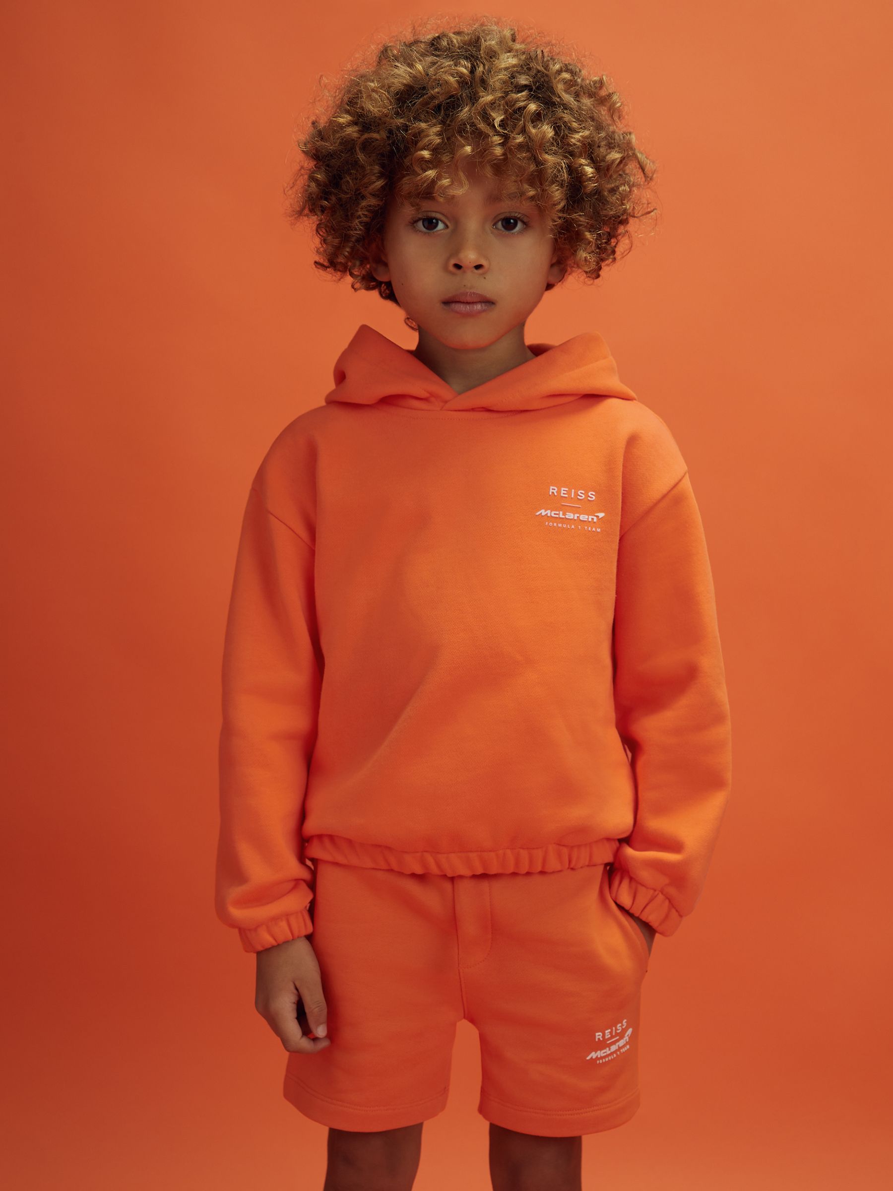 3-9 yrs McLaren F1 Cotton Drawstring Shorts in Papaya - Image 1 of 8
