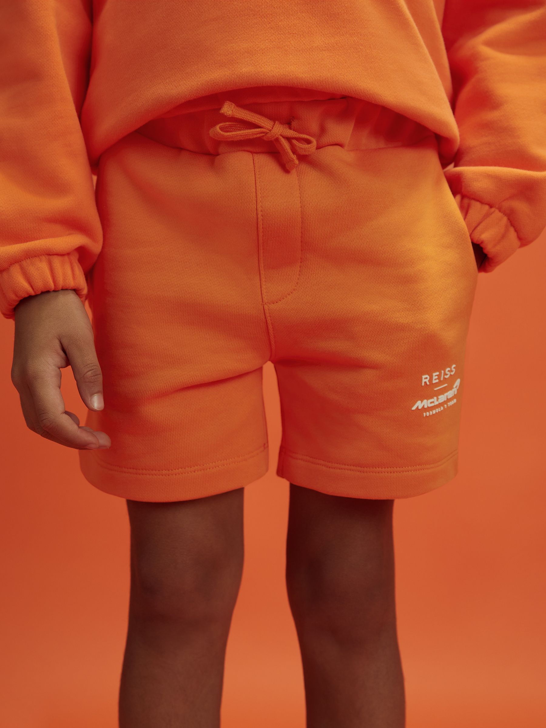 3-9 yrs McLaren F1 Cotton Drawstring Shorts in Papaya - Image 3 of 8