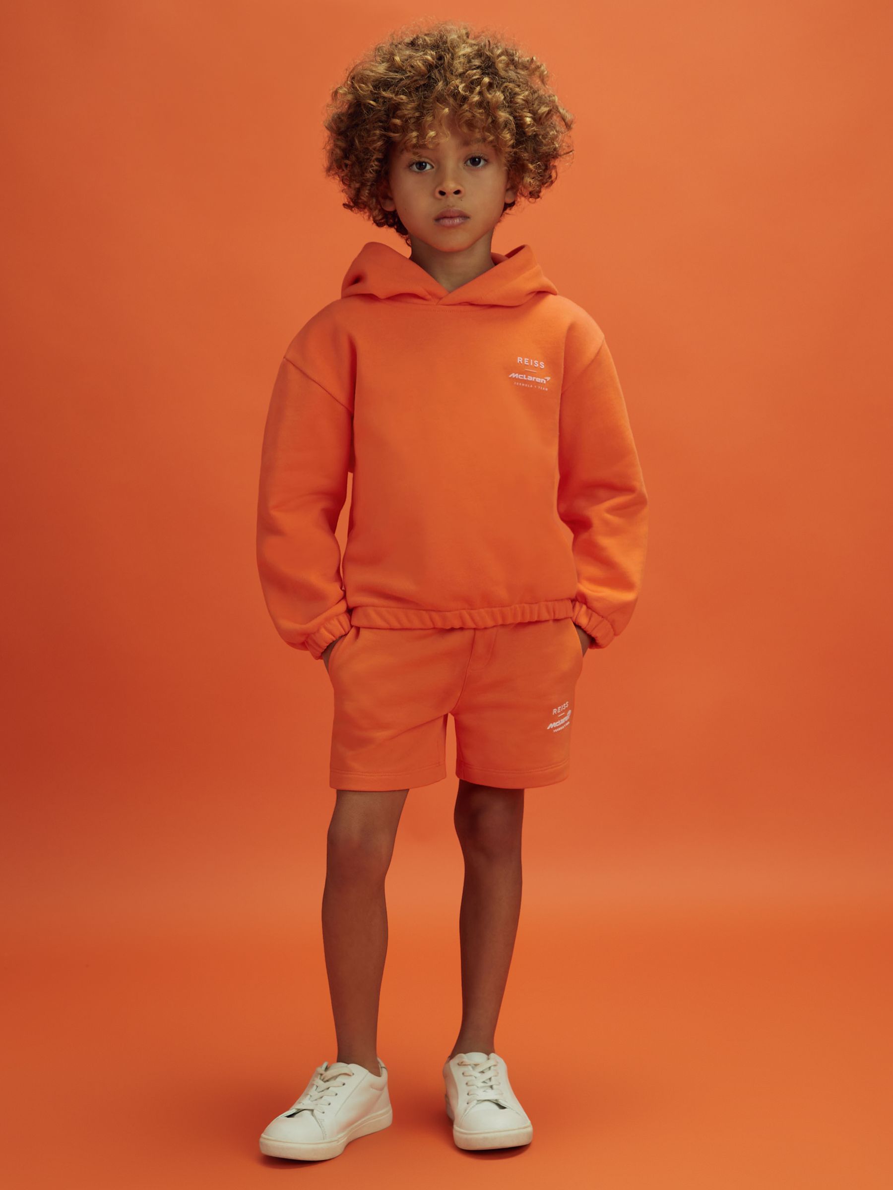 3-9 yrs McLaren F1 Cotton Drawstring Shorts in Papaya - Image 4 of 8