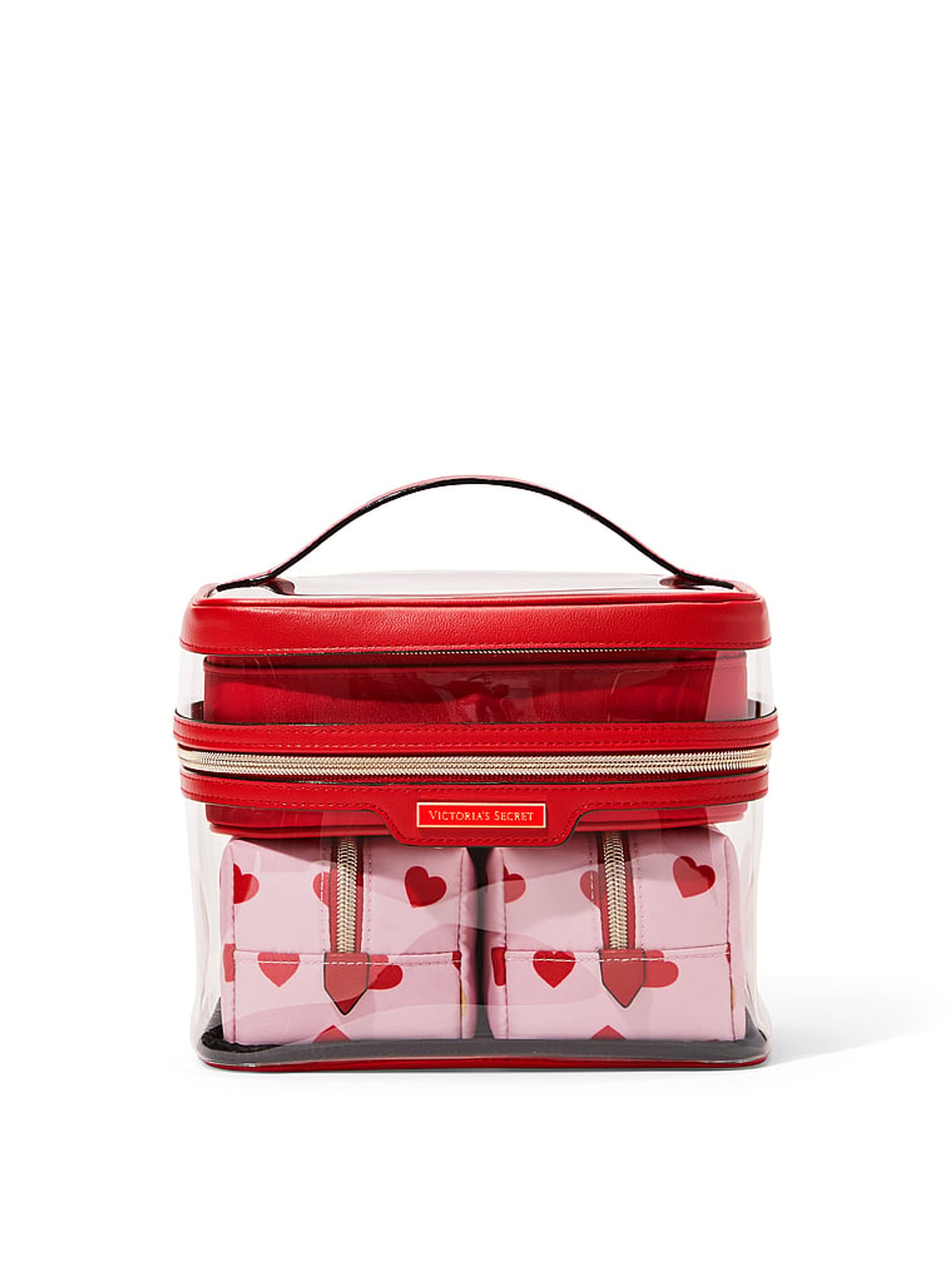 Lipstick Red Mini Heart 4 in 1 Makeup Bag - Image 1 of 2