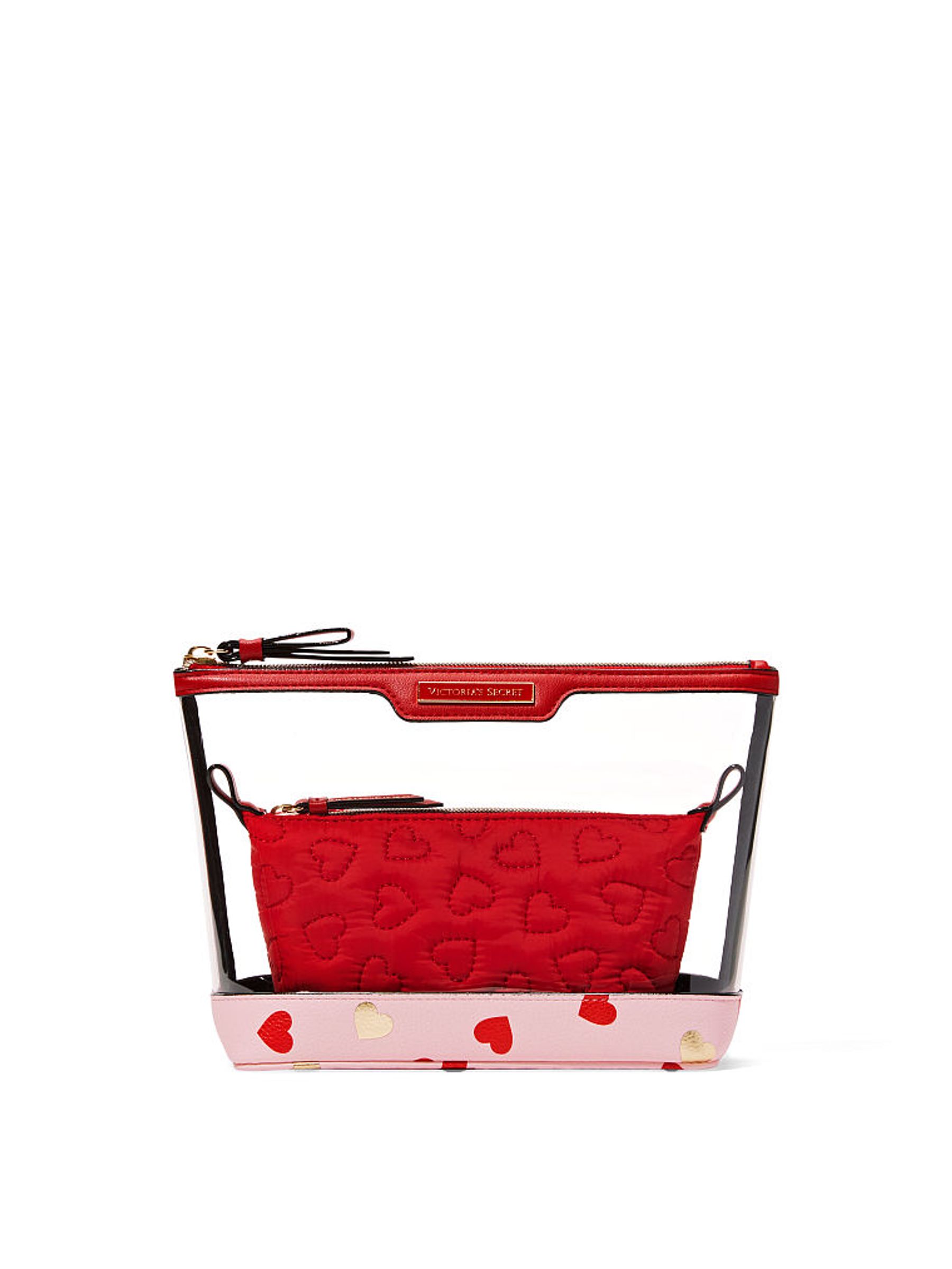 Lipstick Red Mini Heart AM/PM Cosmetic Bag Duo - Image 1 of 1
