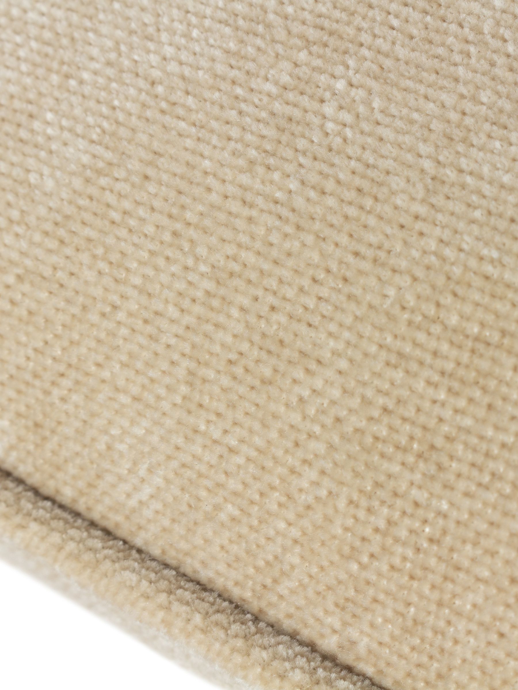 Yard Natural Beige 50 x 50cm Heavy Chenille Velvet Piped Feather Filled Cushion - Image 4 of 4