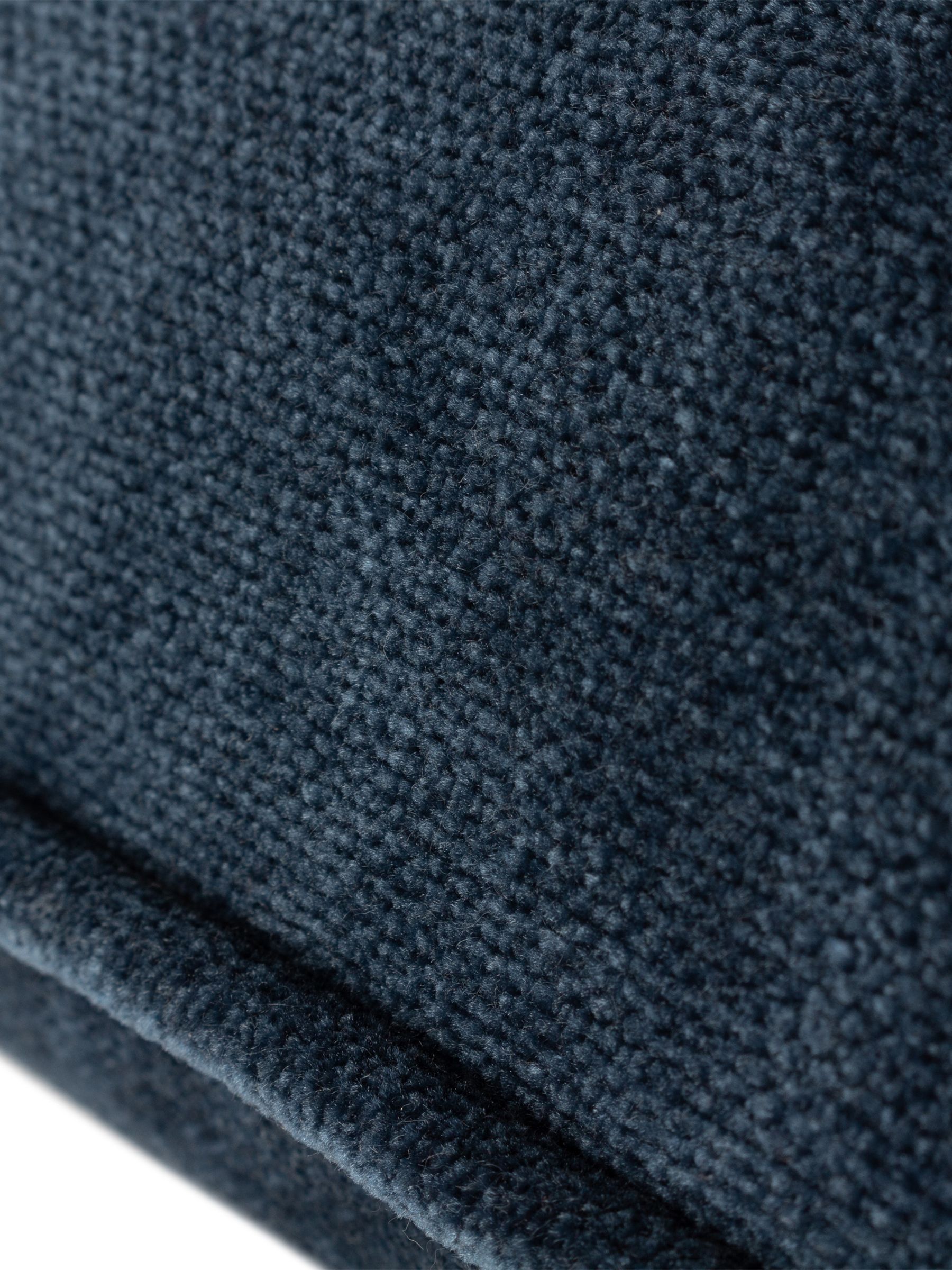 Yard Navy Blue 50 x 50cm Heavy Chenille Velvet Piped Feather Filled Cushion - Image 4 of 4