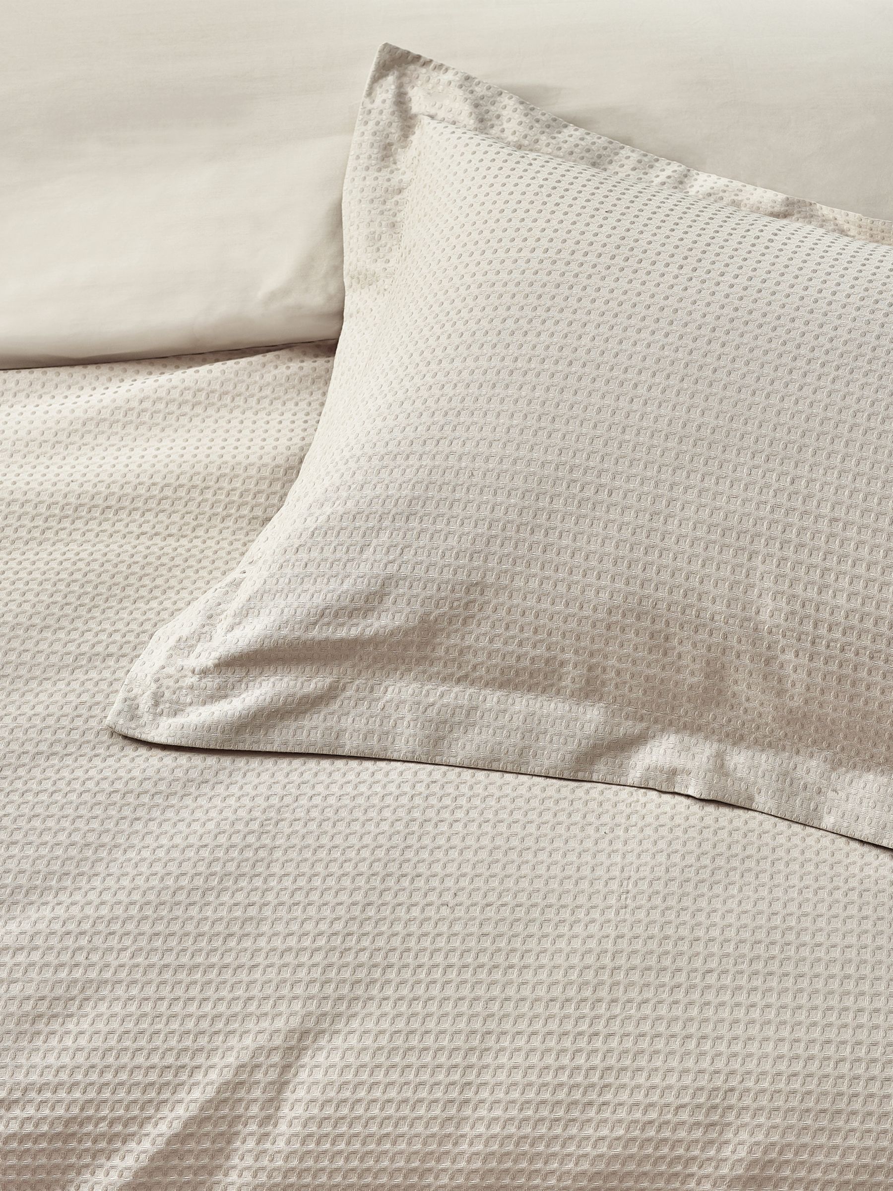 Yard Linen Waffle Textured 100% Cotton Duvet Cover Set - Image 3 of 3