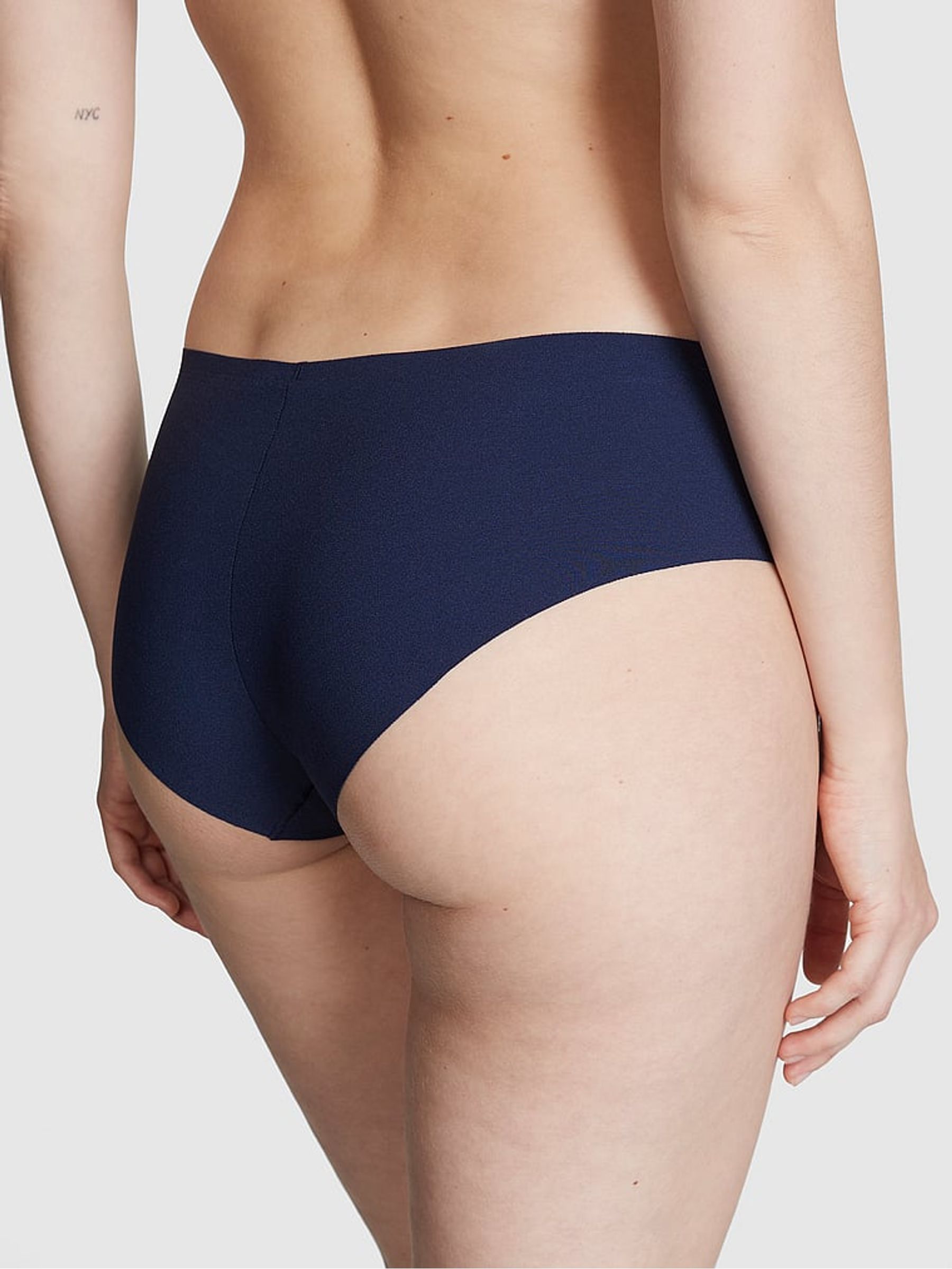 Blue Midnight Navy Hipster No Show Lace Trim Hipster Knickers - Image 2 of 3