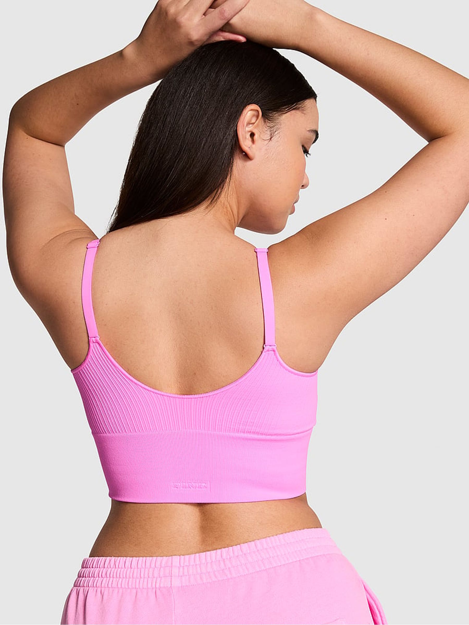 Lola Pink Longline Seamless Low Impact Sports Bra - Image 2 of 3