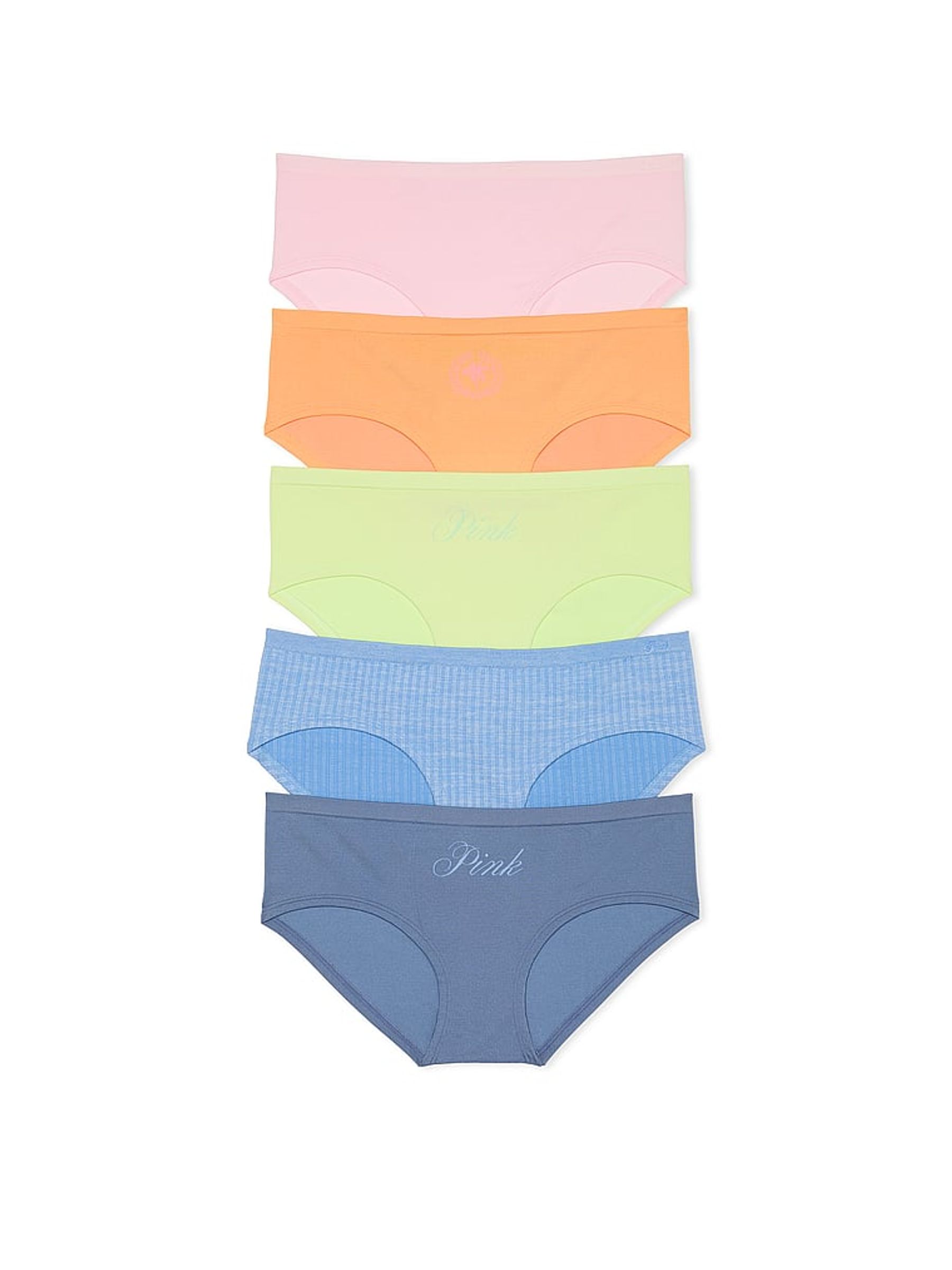 Pink/Orange/Lime Green/Blue Hipster 5 Pack Knickers - Image 1 of 2
