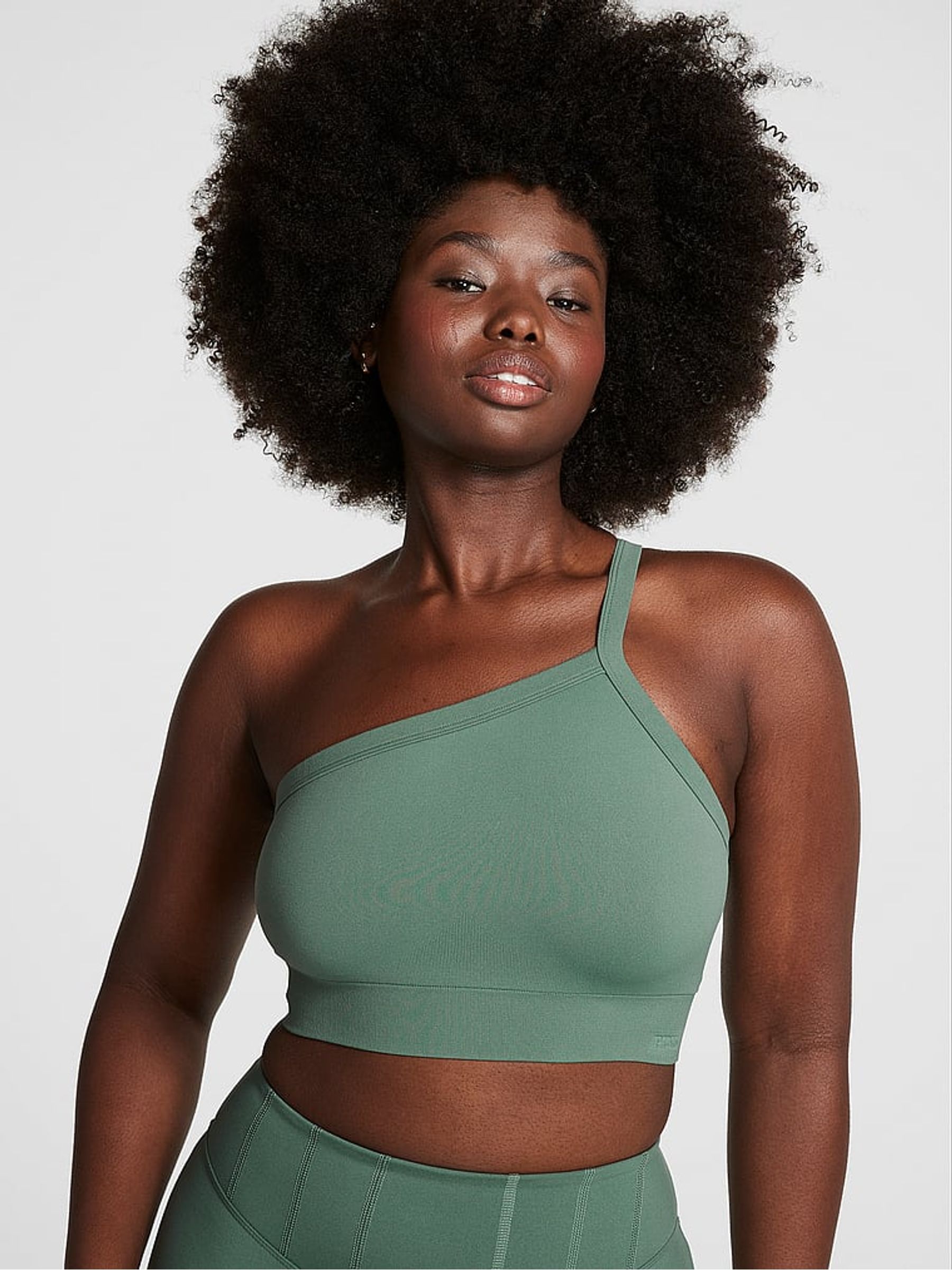 Fresh Forest Green Seamless Low Impact Sports Bra - Image 1 of 3