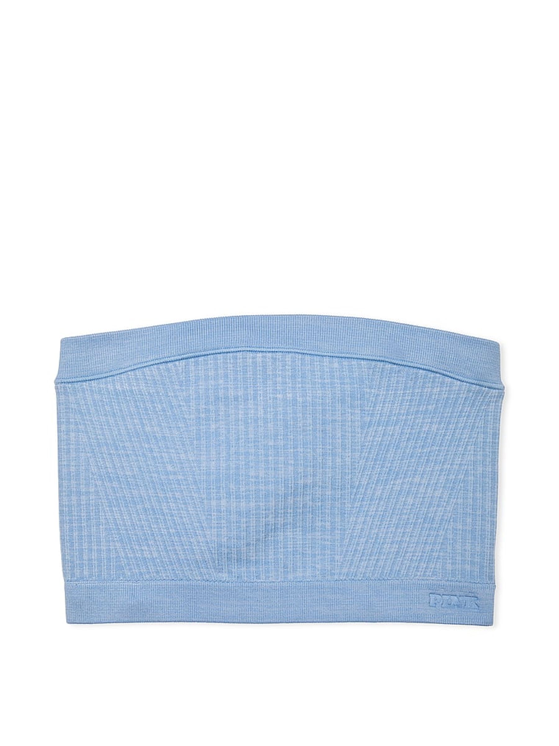 Denim Blue Seamless Strapless Low Impact Sports Bralette - Image 3 of 3