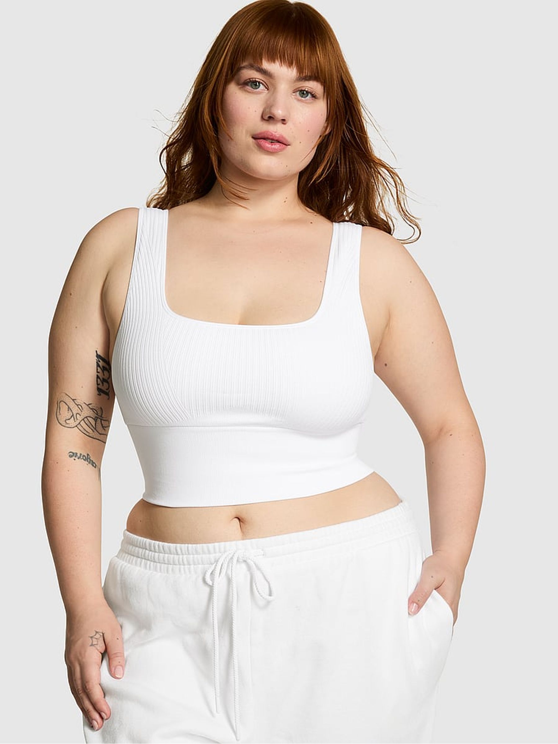 Optic White Seamless Low Impact Sports Bra - Image 1 of 3