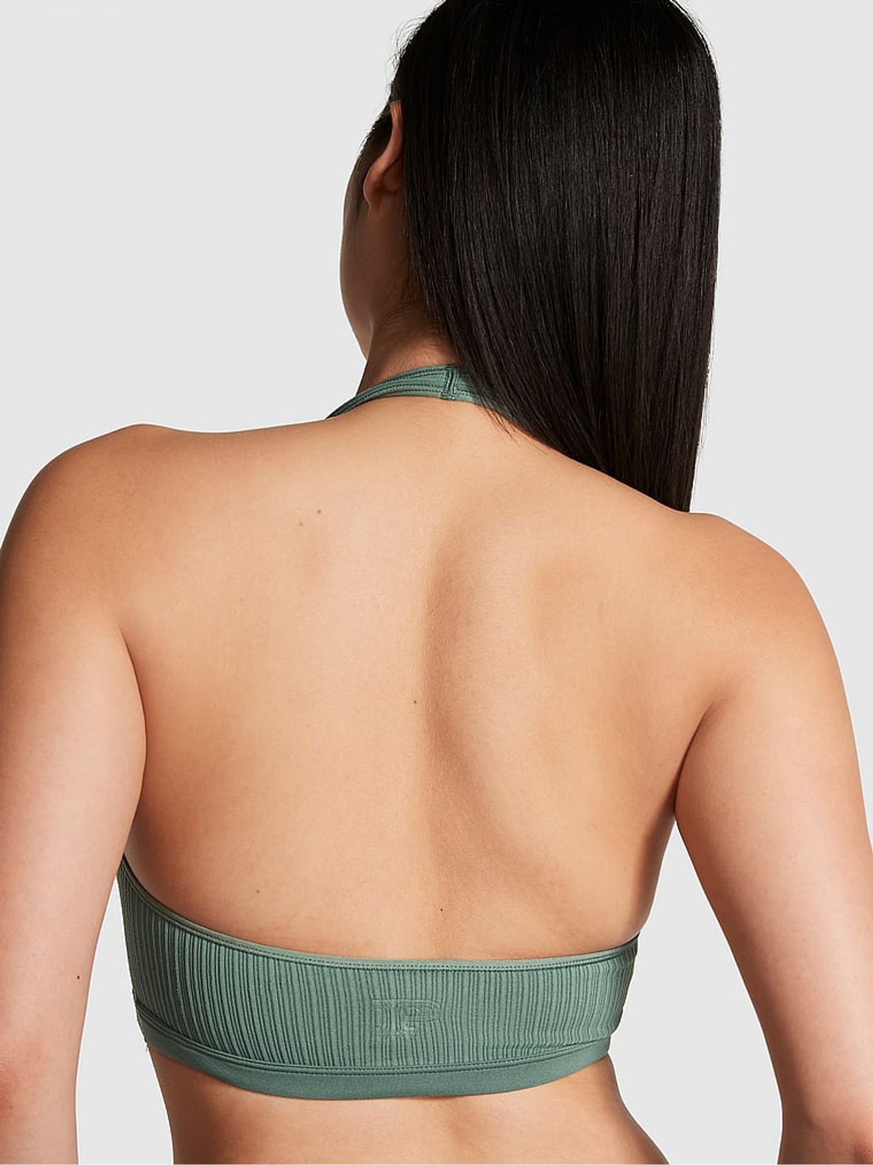 Fresh Forest Green Seamless Low Impact Sports Bra - Image 2 of 3