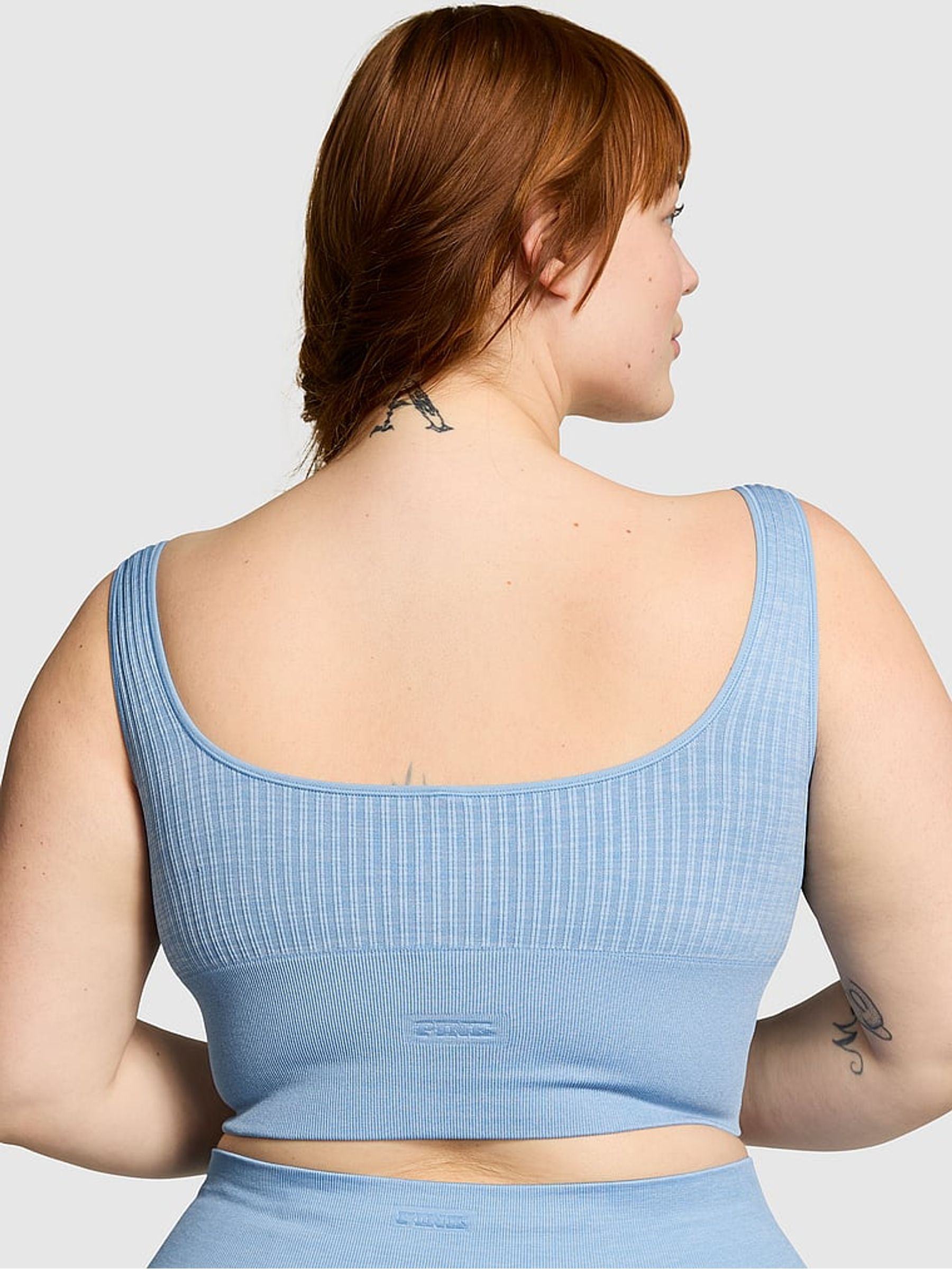 Denim Blue Seamless Low Impact Sports Bra - Image 2 of 4