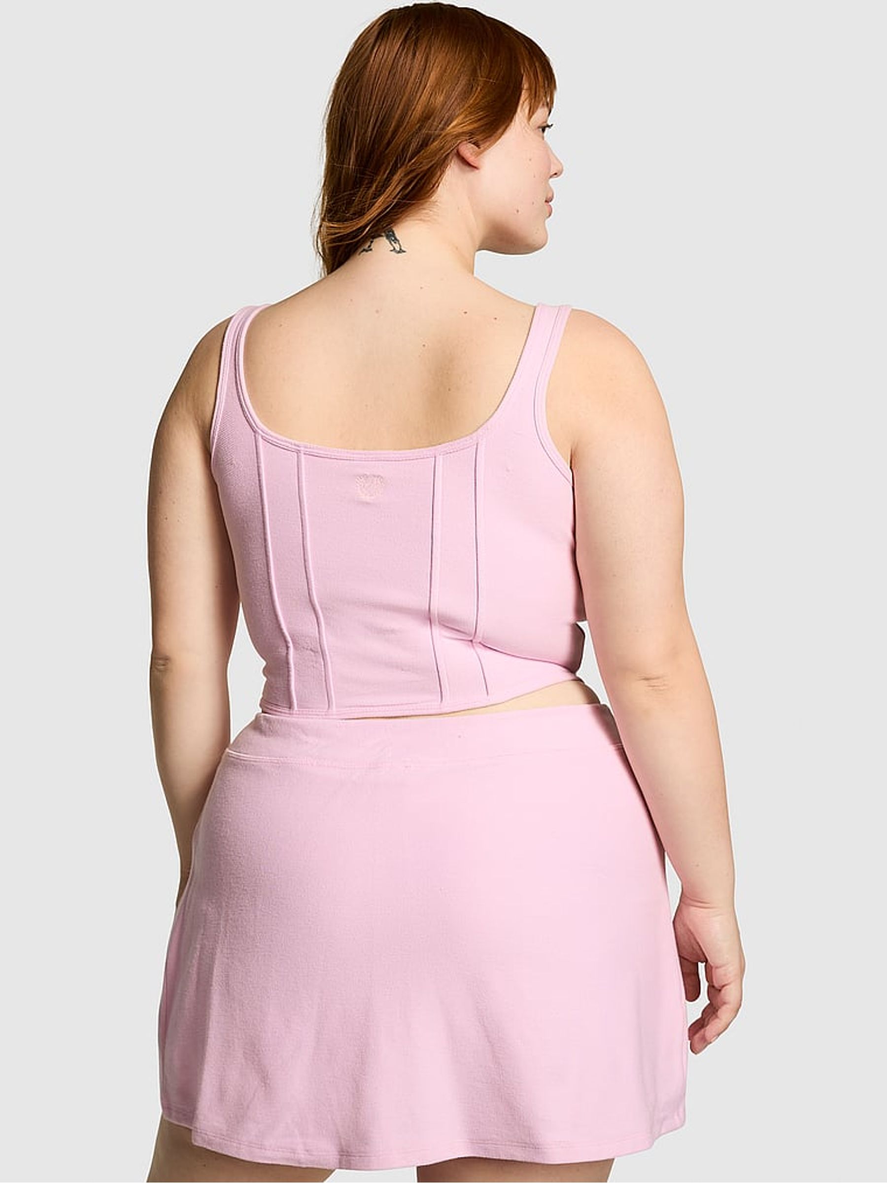 Spring Orchid Pink Pique Cinched Top - Image 2 of 3