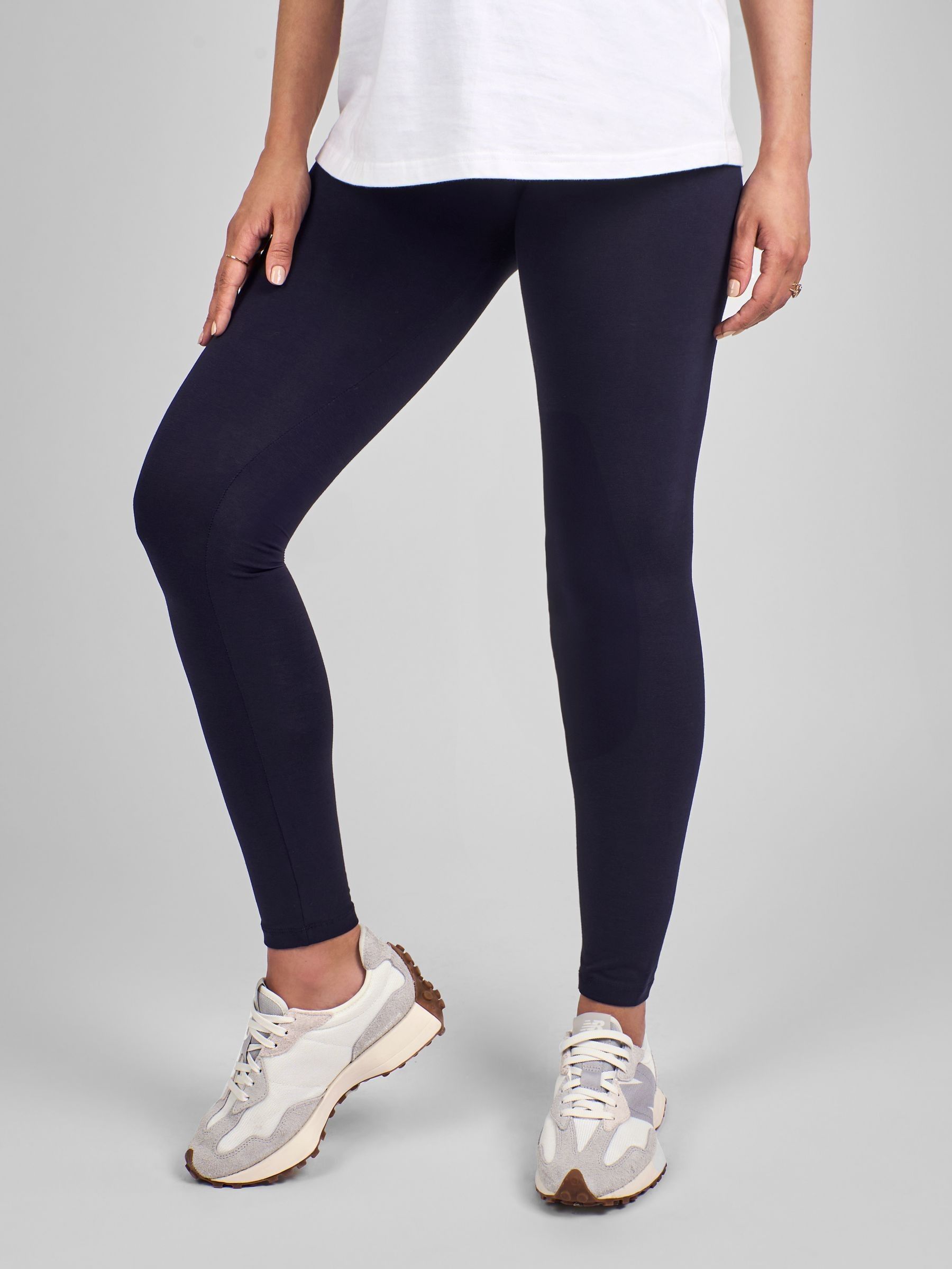 Navy Blue & Black Cotton Rich Maternity Leggings 2-Pack - Image 2 of 3