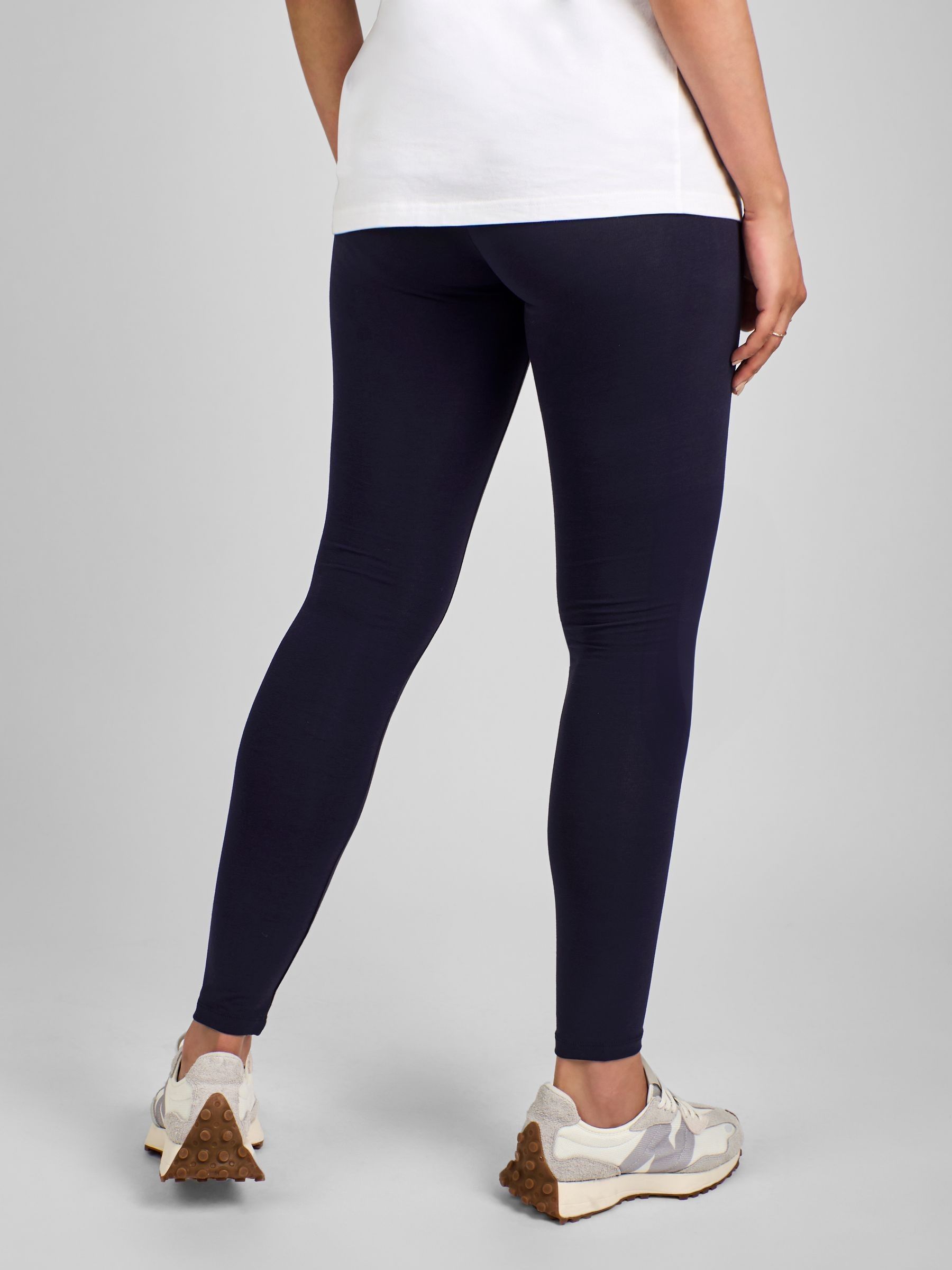 Navy Blue & Black Cotton Rich Maternity Leggings 2-Pack - Image 3 of 3
