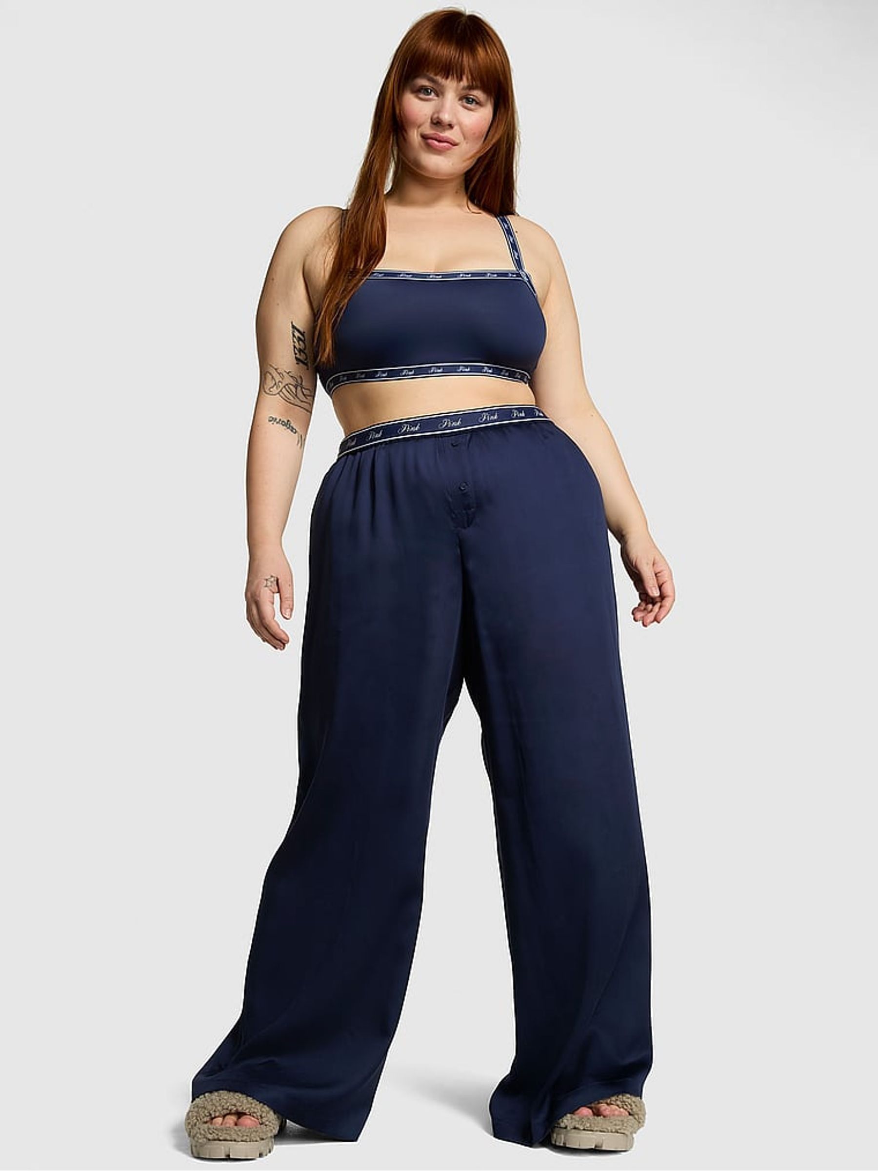 Midnight Navy Blue Trouser TENCEL™ Pyjama Bottoms - Image 1 of 3