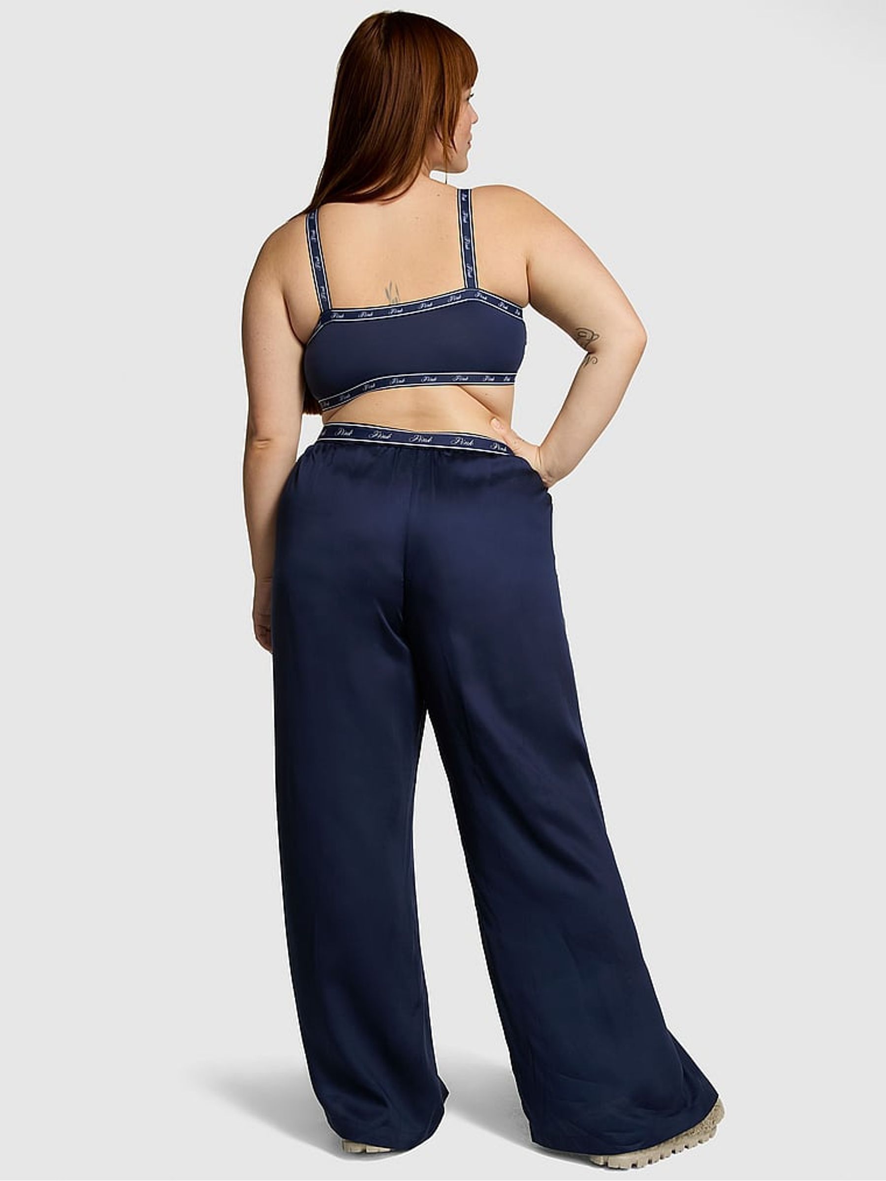 Midnight Navy Blue Trouser TENCEL™ Pyjama Bottoms - Image 2 of 3