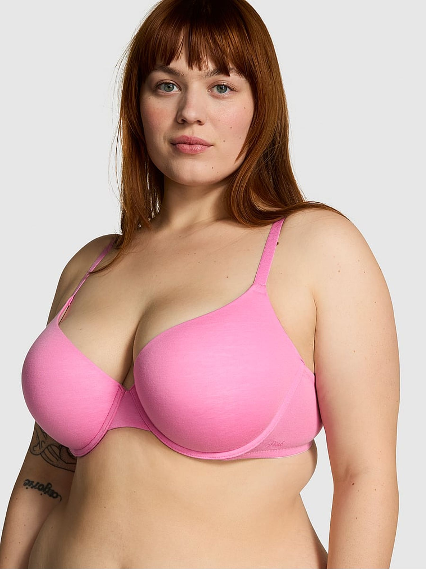 Pink Fuchsia Push Up Cotton Bra - Image 1 of 1