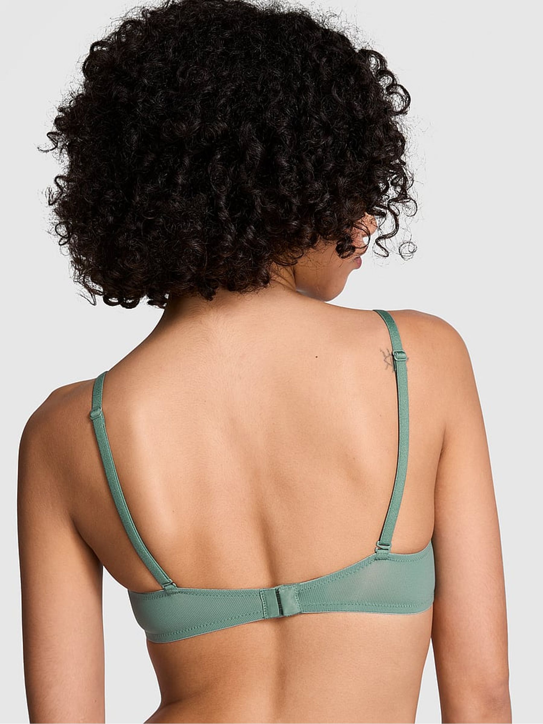 Green Fresh Forest Rib Lightly Lined Demi Bra - Image 2 of 3