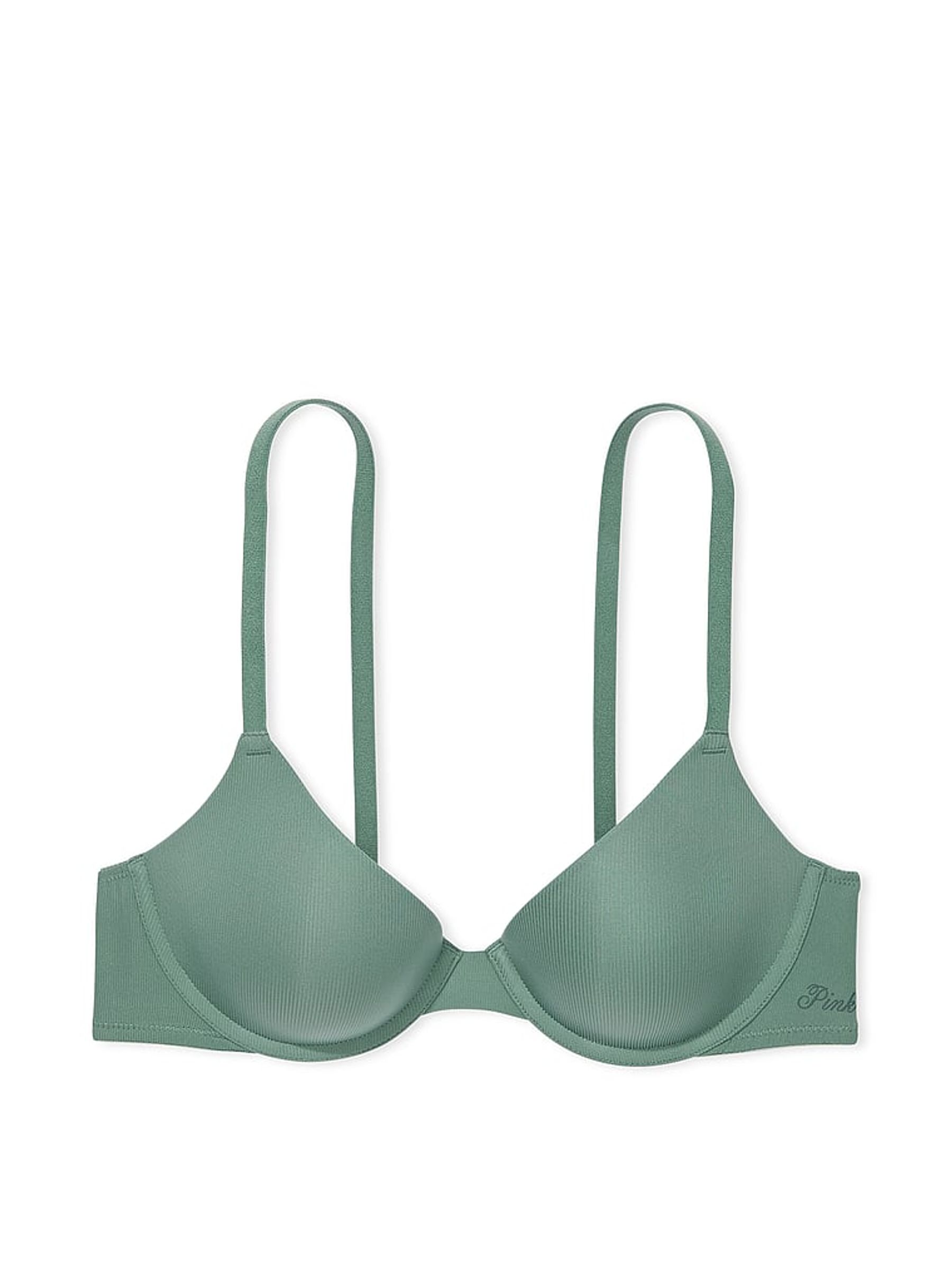 Green Fresh Forest Rib Lightly Lined Demi Bra - Image 3 of 3