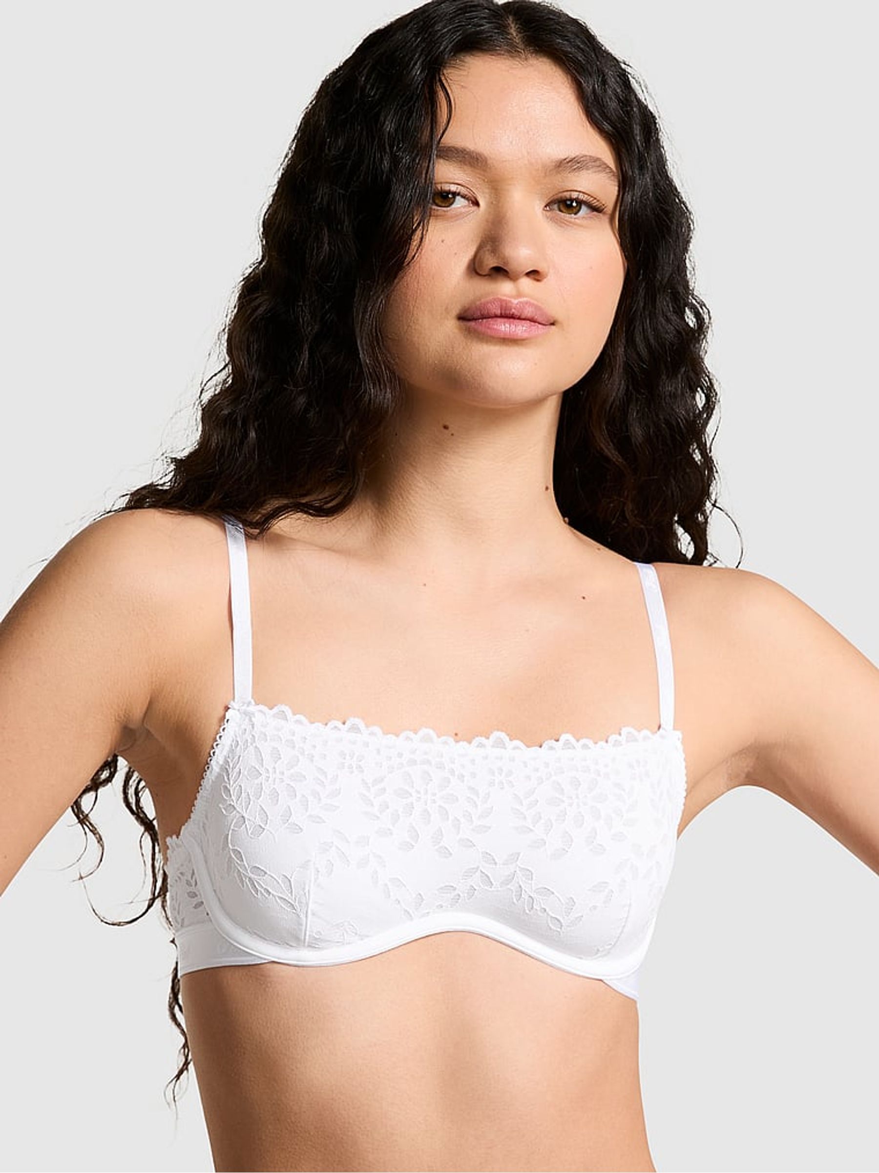 White Lace Eyelet Bra - Image 1 of 3