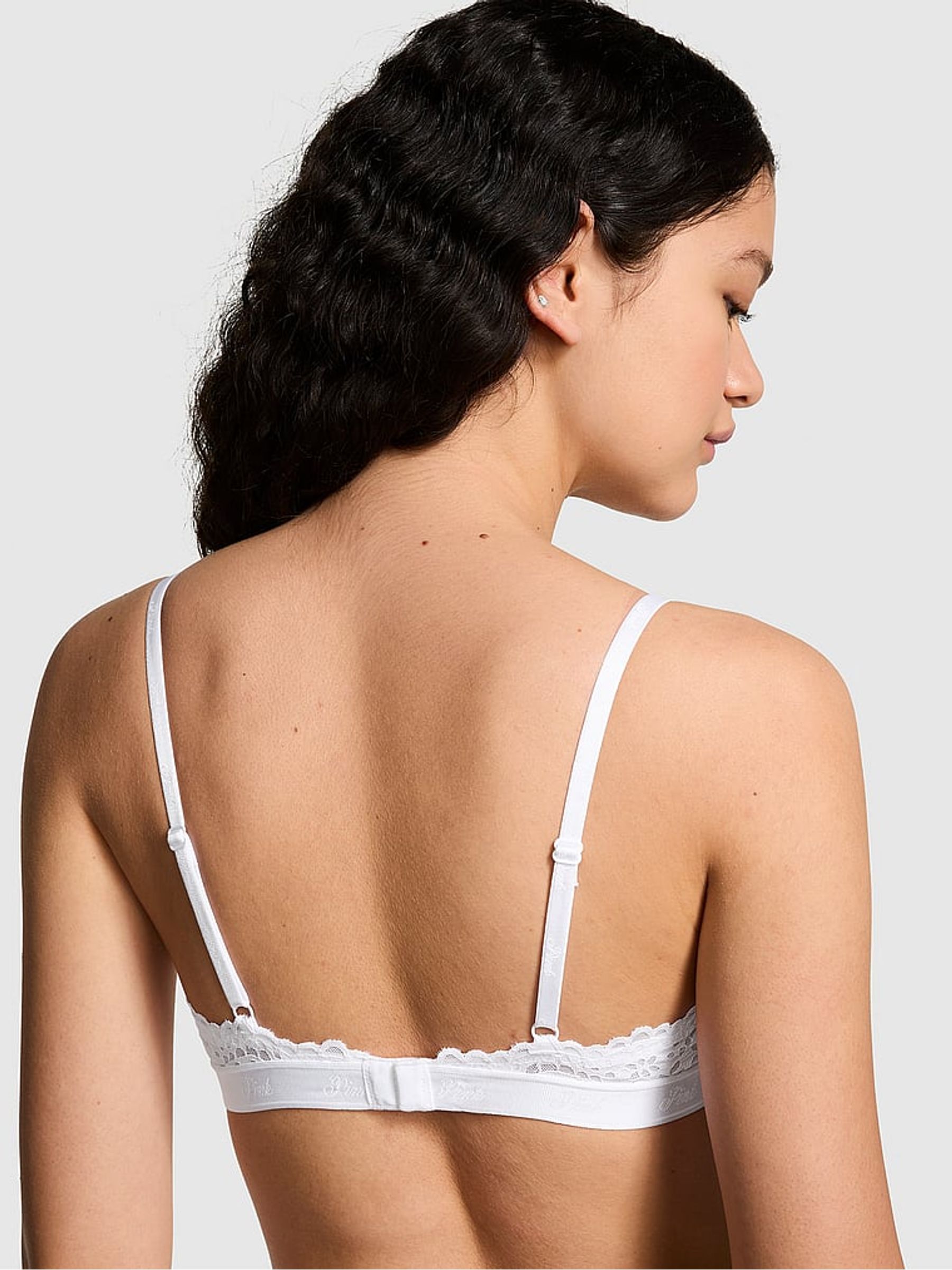 White Lace Eyelet Bra - Image 2 of 3