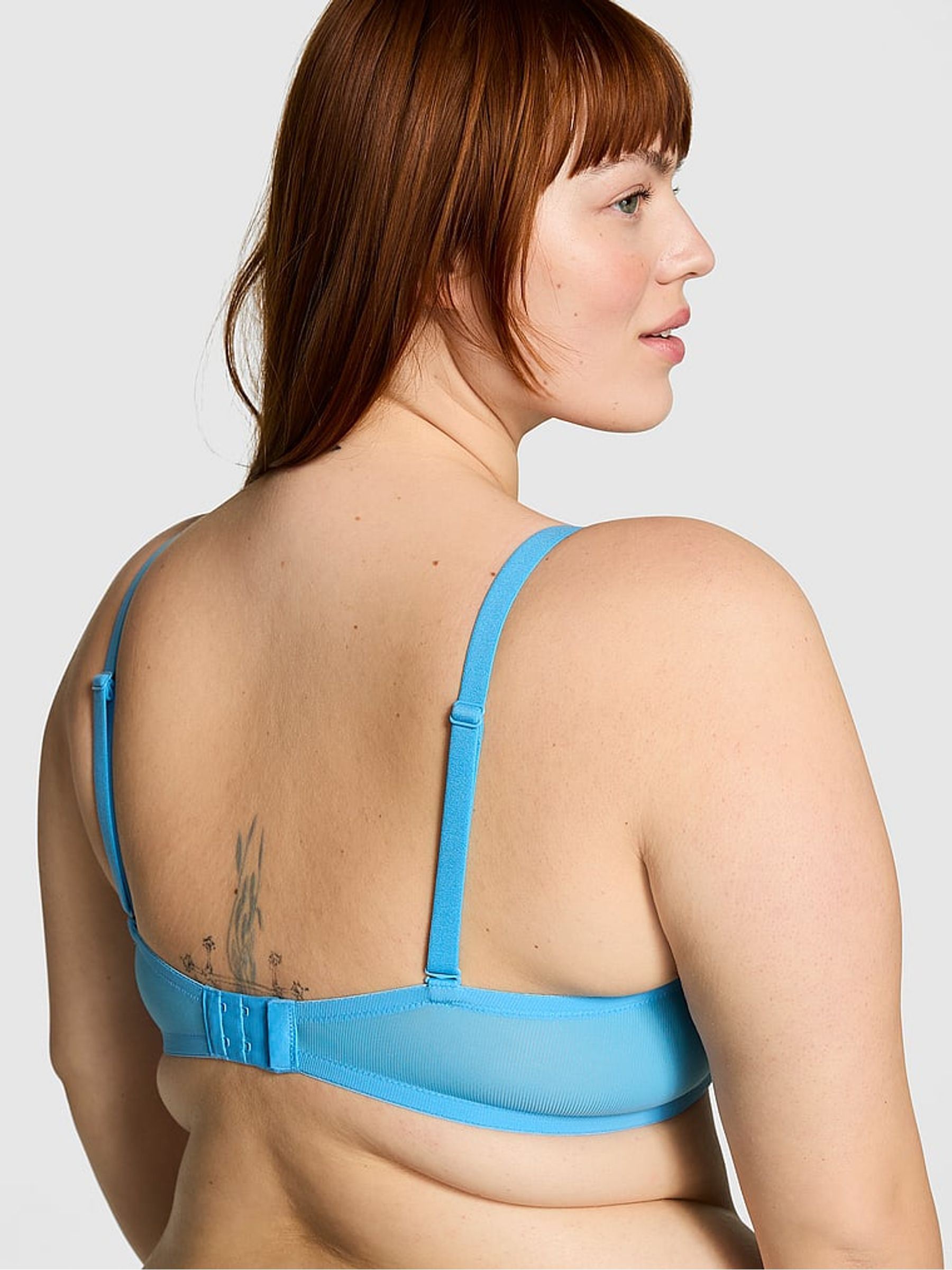 Blue Castaway Rib Lightly Lined Demi Bra - Image 2 of 3
