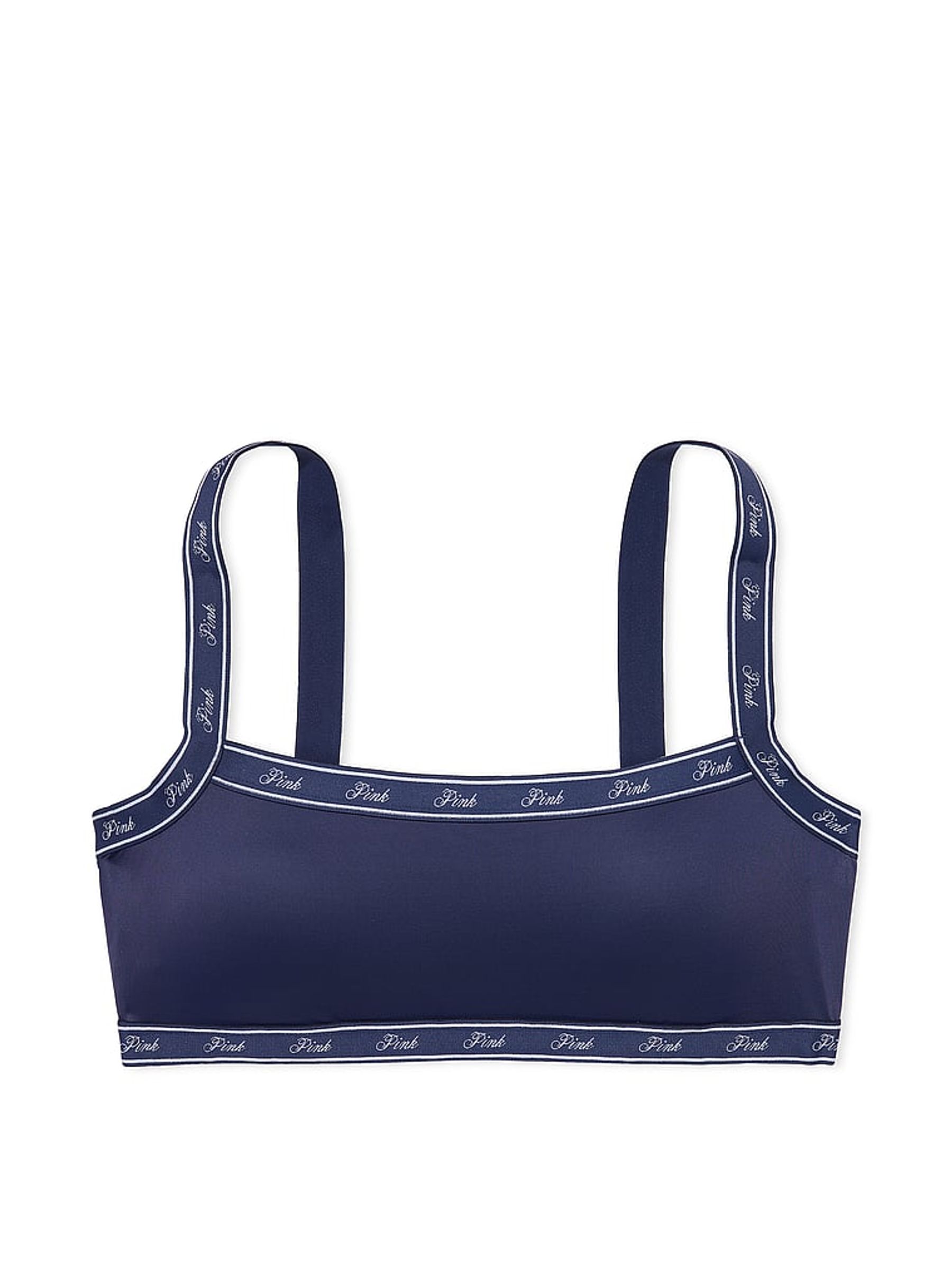 Blue Midnight Navy Cotton Logo Bralette - Image 3 of 3