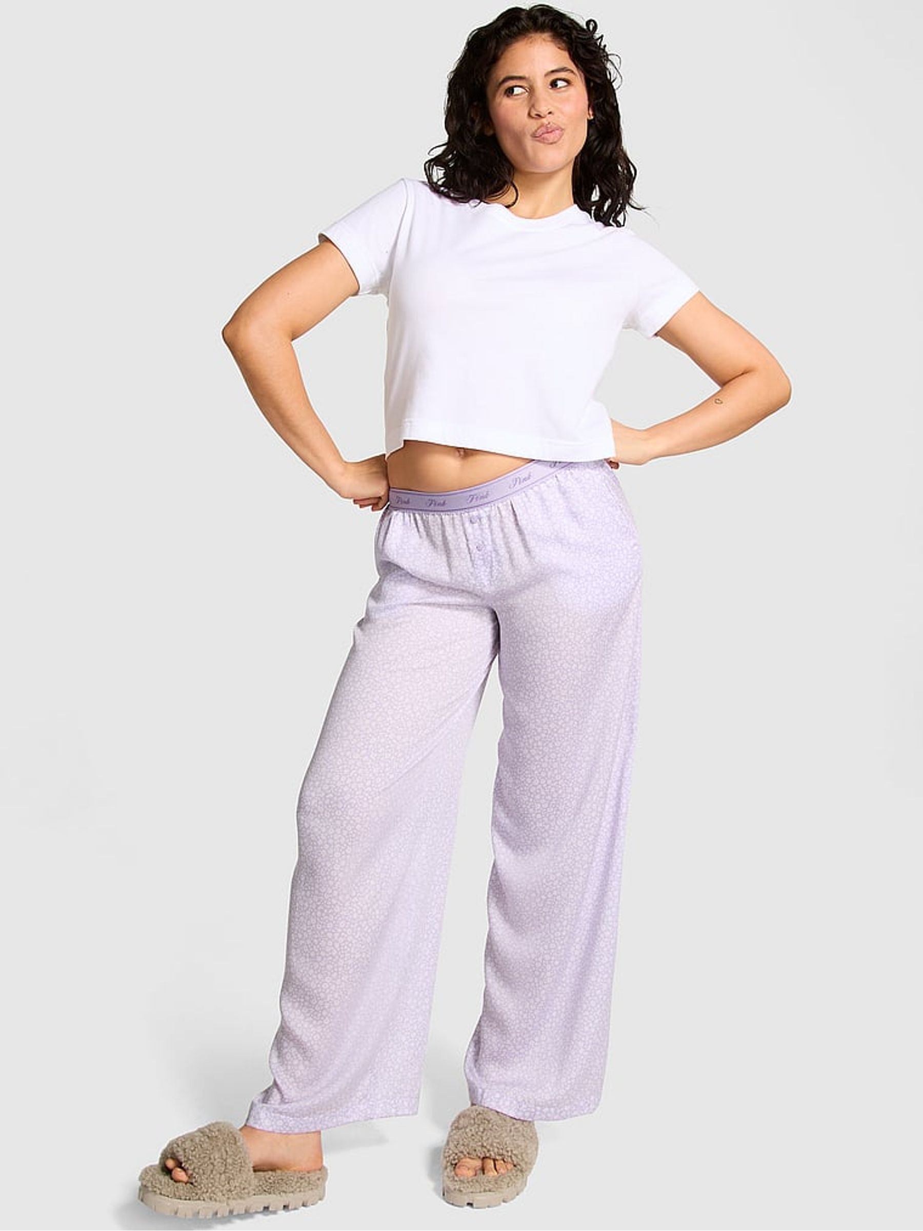 Purple Ditsy Floral Trouser TENCEL™ Pyjama Bottoms - Image 1 of 3