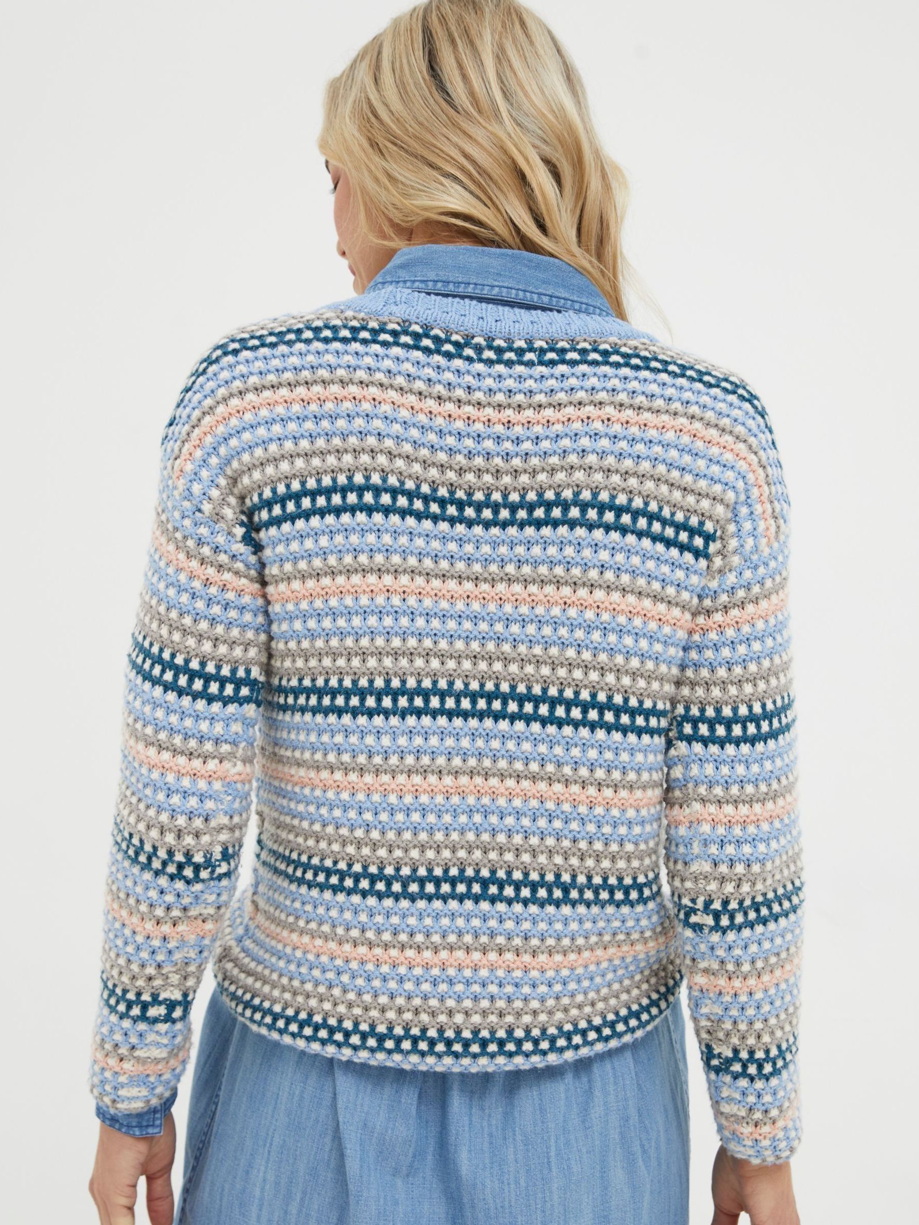 Blue Elsewhere Stitch Stripe Jumper - Image 3 of 6