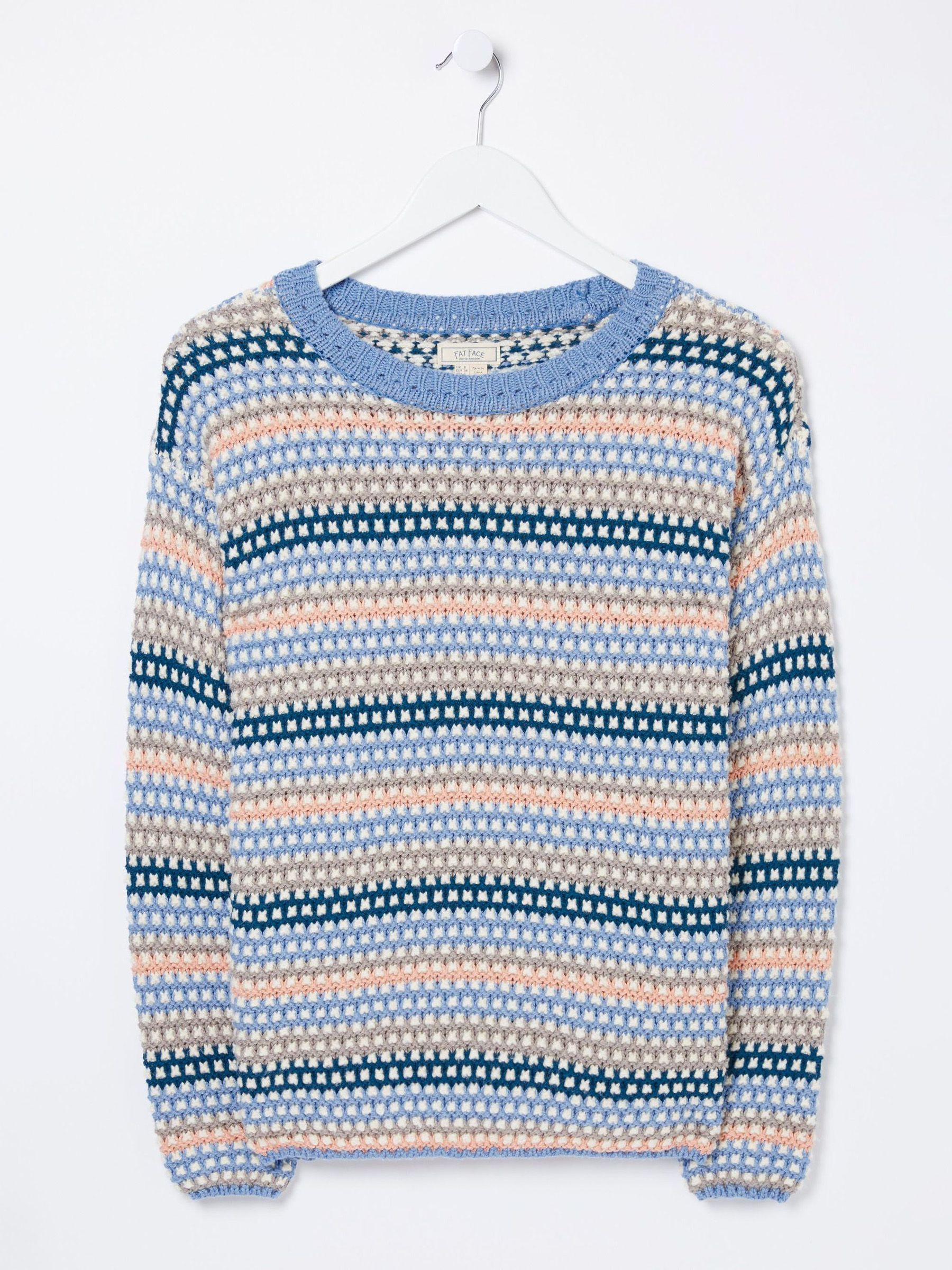 Blue Elsewhere Stitch Stripe Jumper - Image 6 of 6