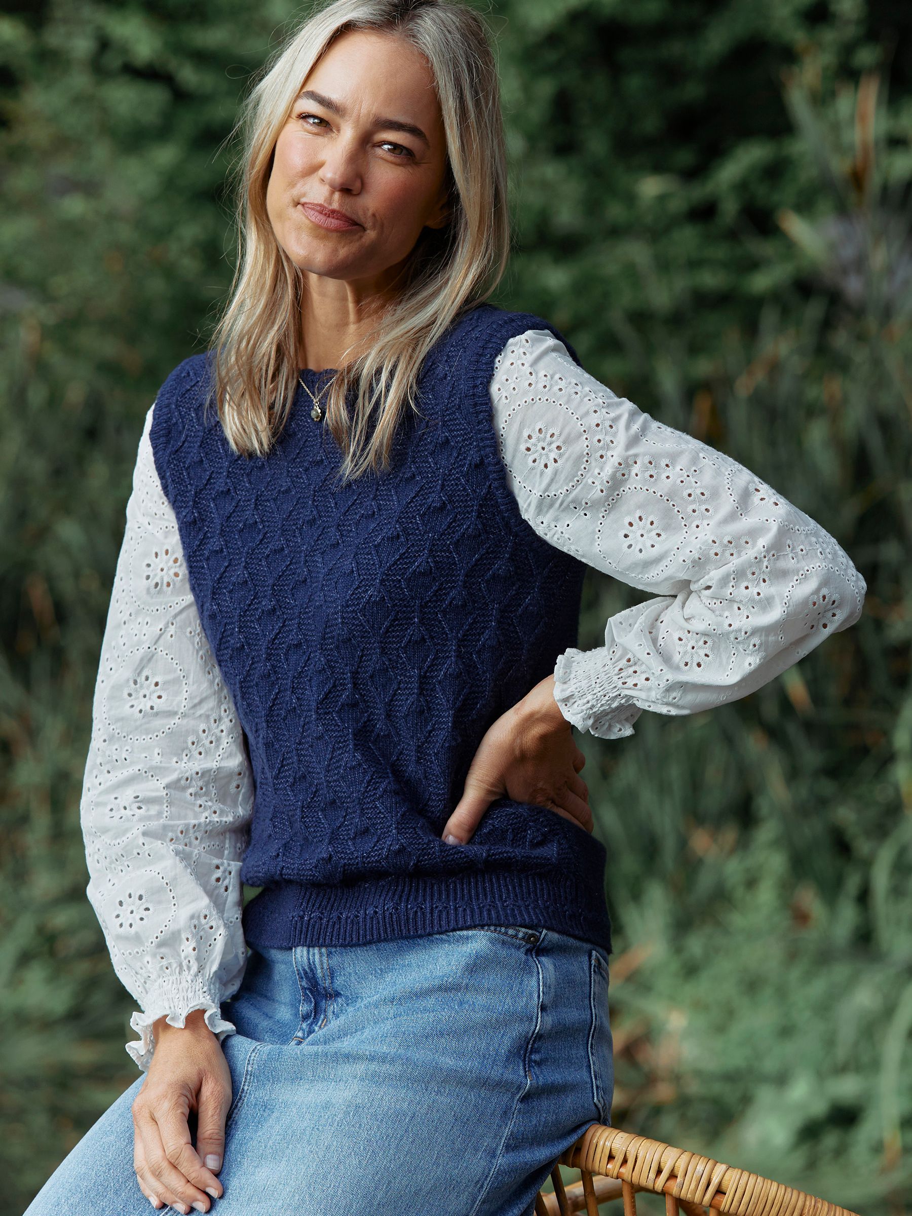 Blue Winona 2-In-1 Knitted Jumper - Image 1 of 5