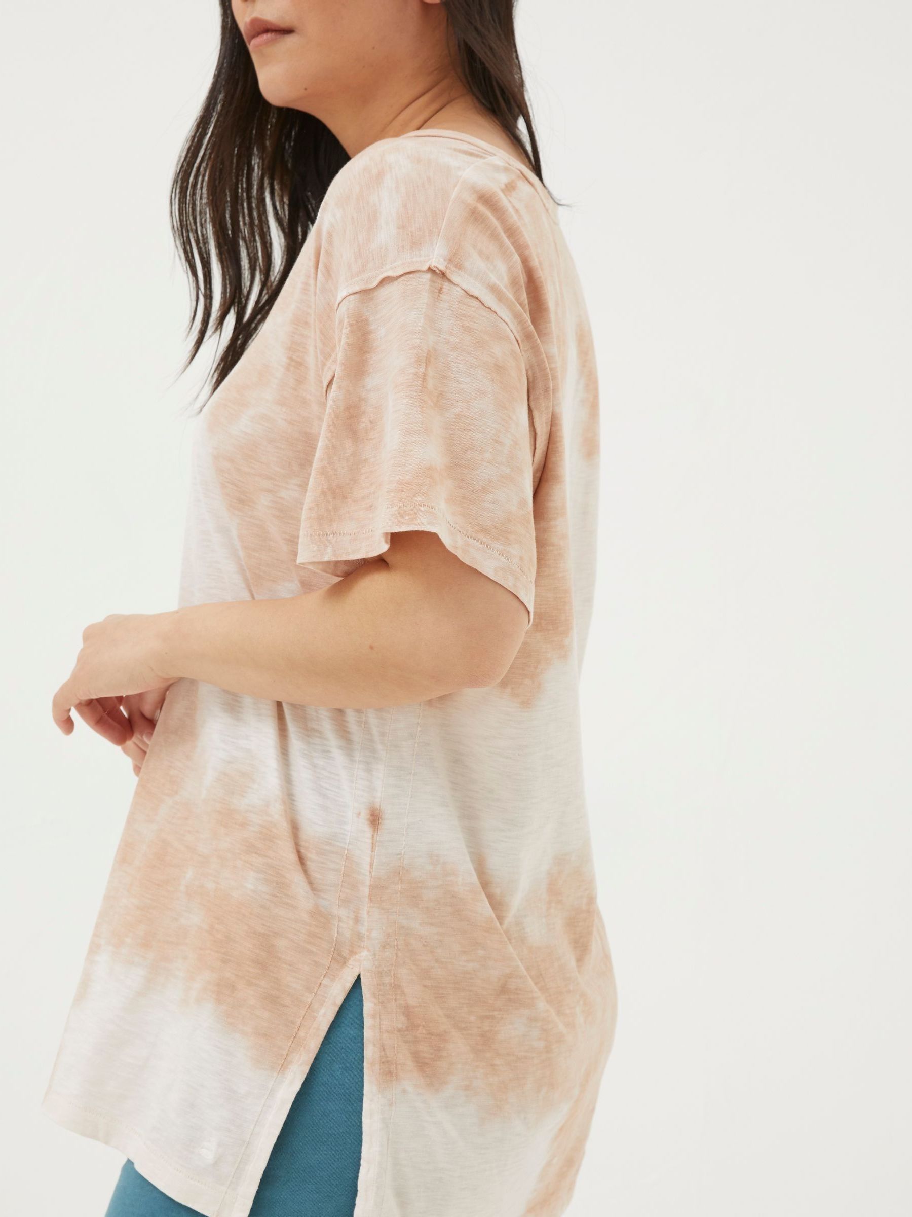 Abi Natural Tie Dye Tunic T-Shirt - Image 2 of 5