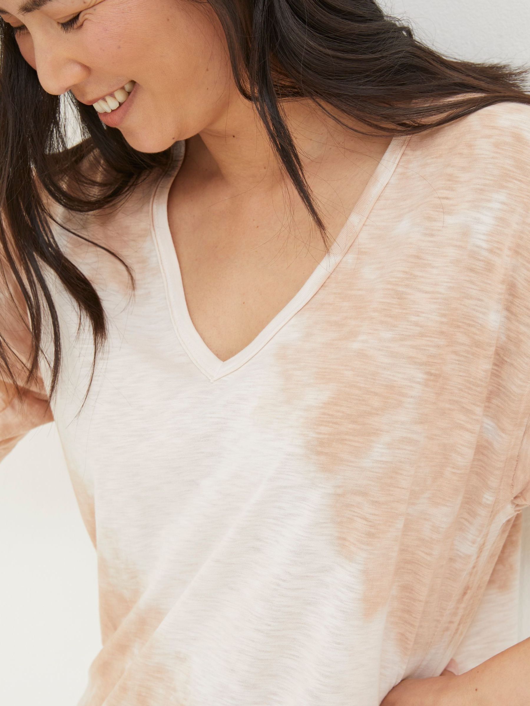 Abi Natural Tie Dye Tunic T-Shirt - Image 4 of 5
