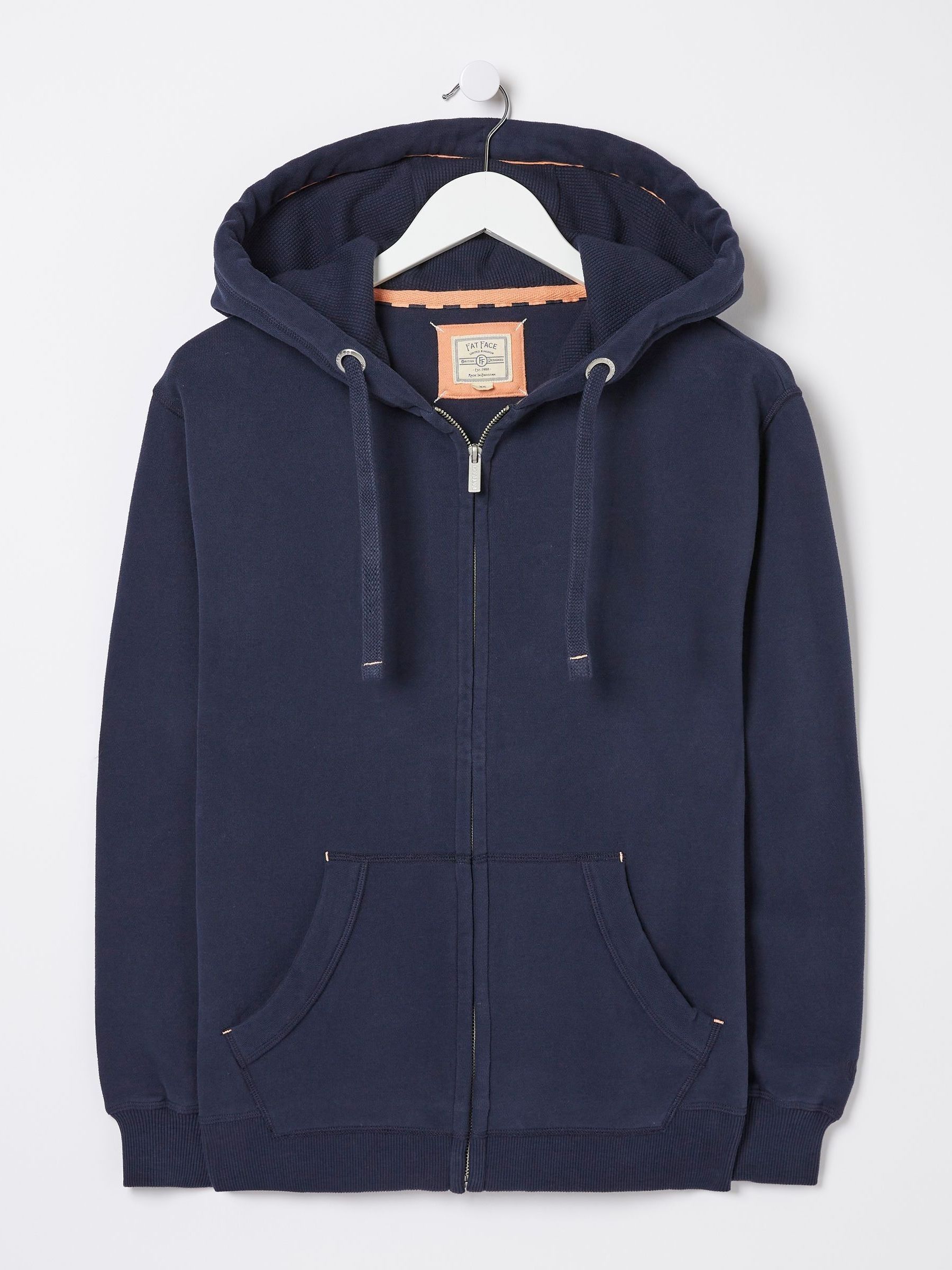 Amy Navy Blue Zip Through Hoodie - Image 5 of 5