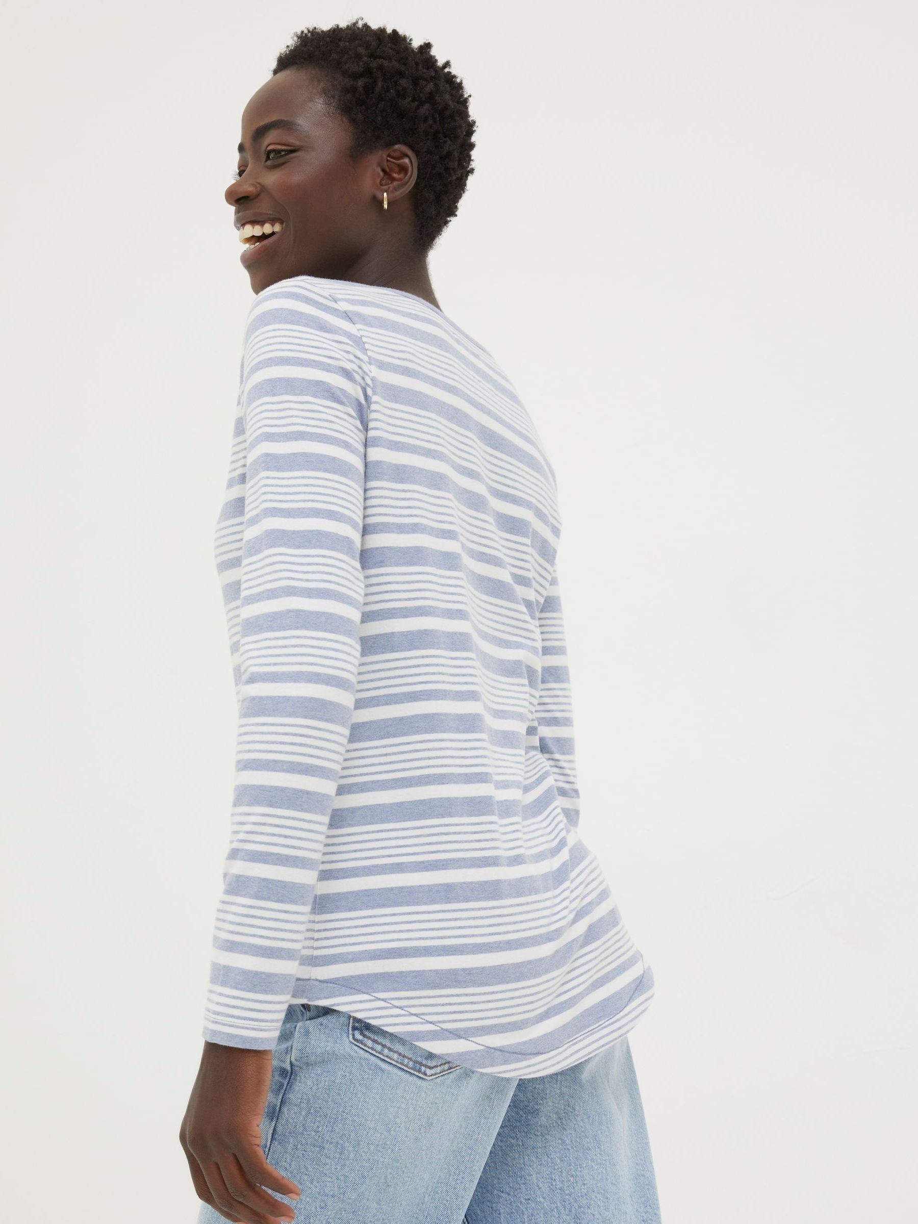 Blue Breton Top - Image 2 of 4 Blue Breton Top - Image 2 of 4