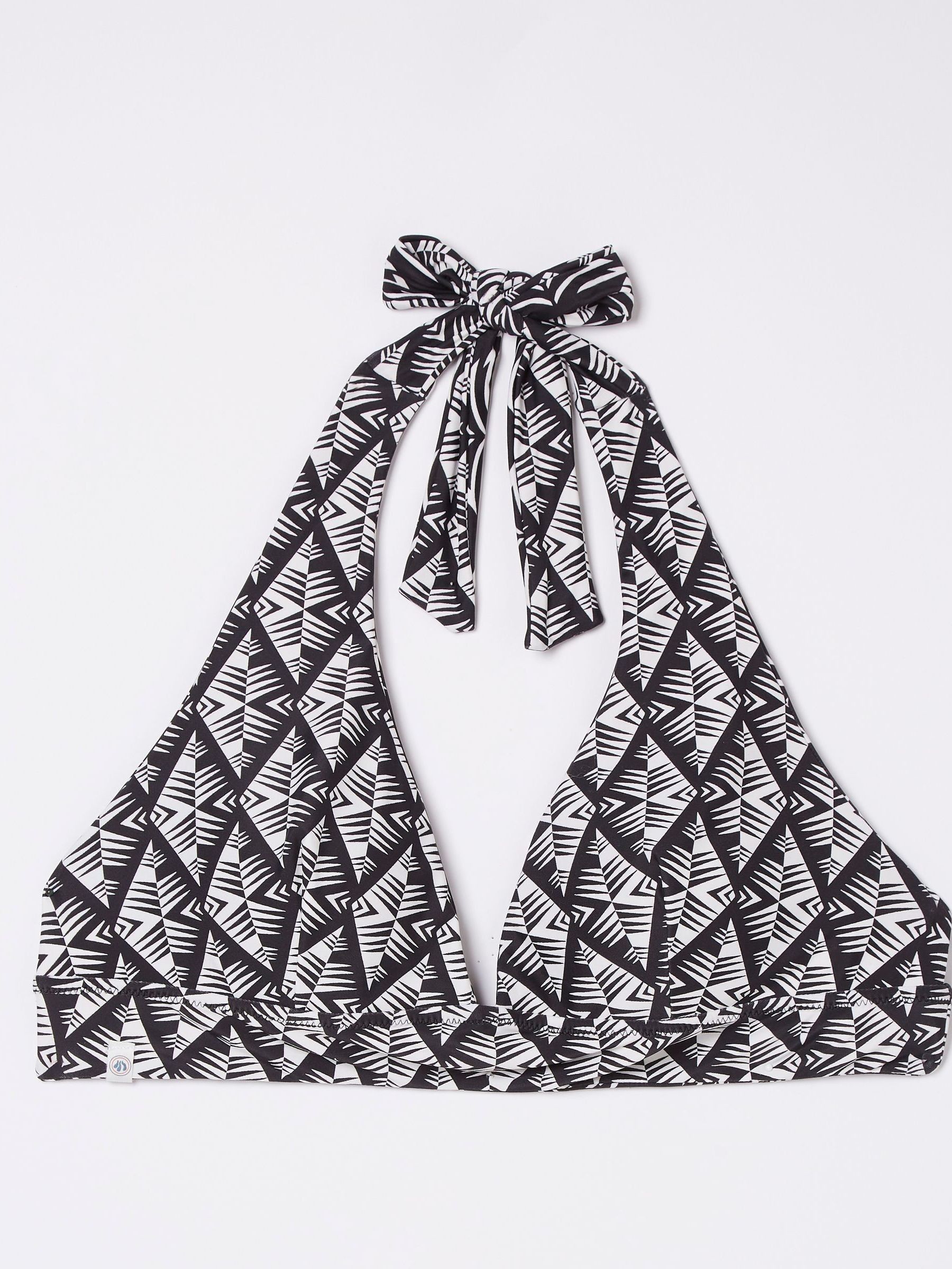 Black Coastal Geo Reversible Bikini Top - Image 5 of 5