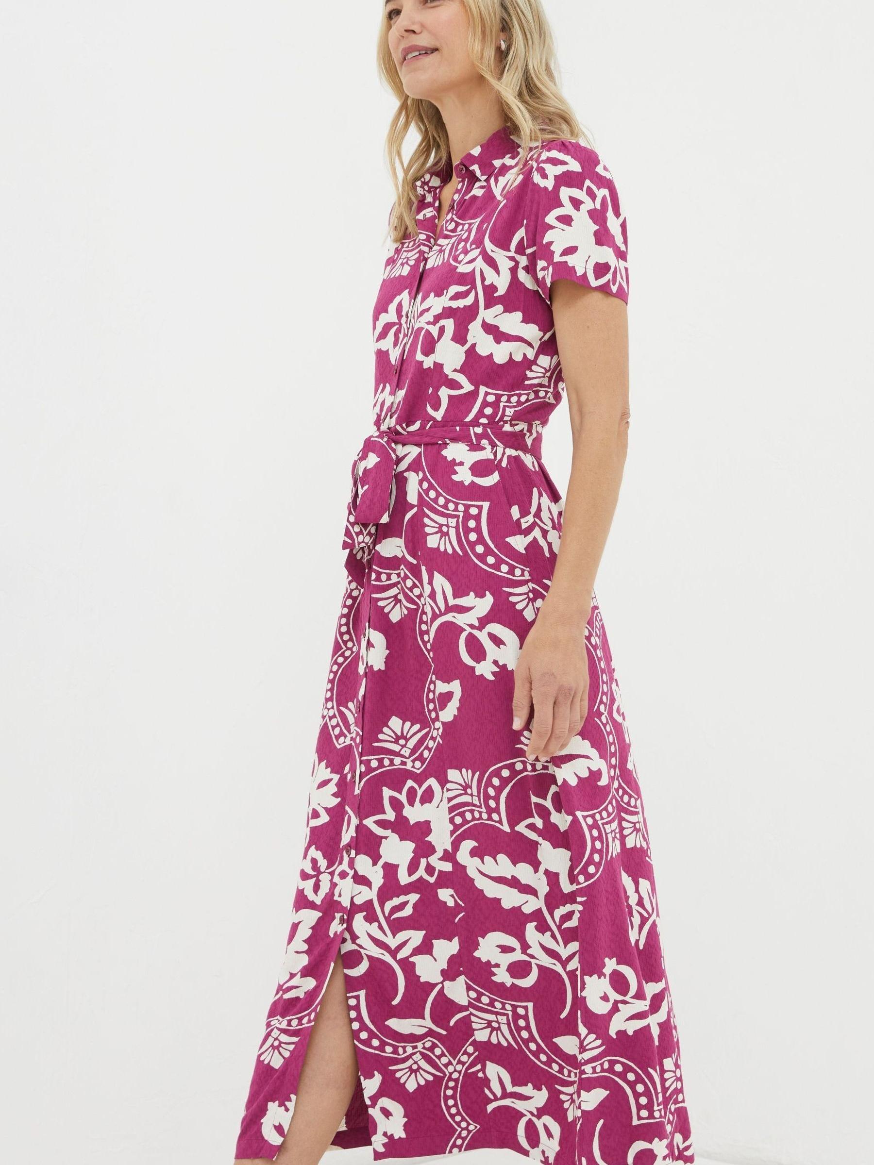 Purple Wallpaper Floral Midi Dress - Image 1 of 1
