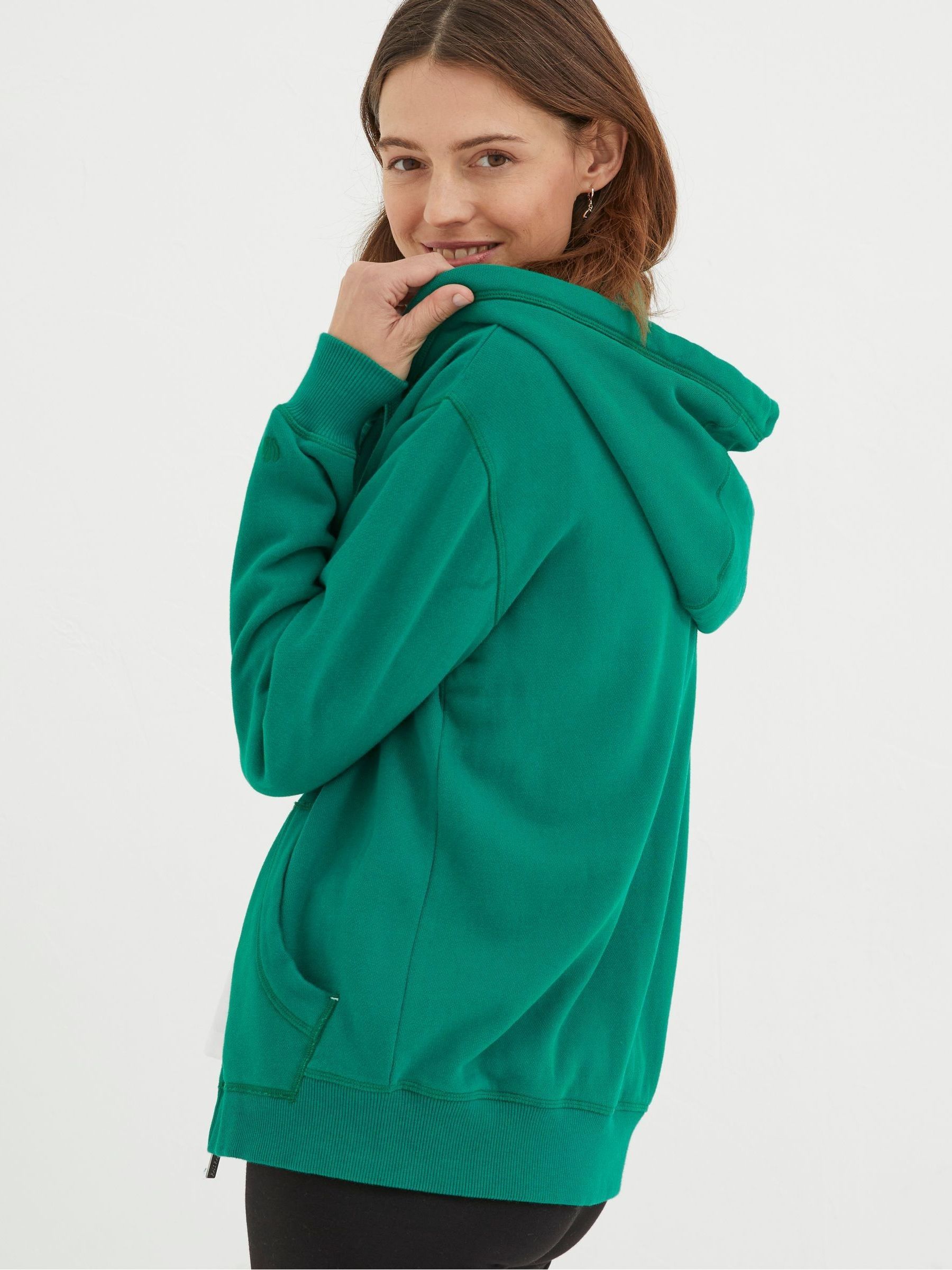 Green Zip Through Hoodie - Image 2 of 5