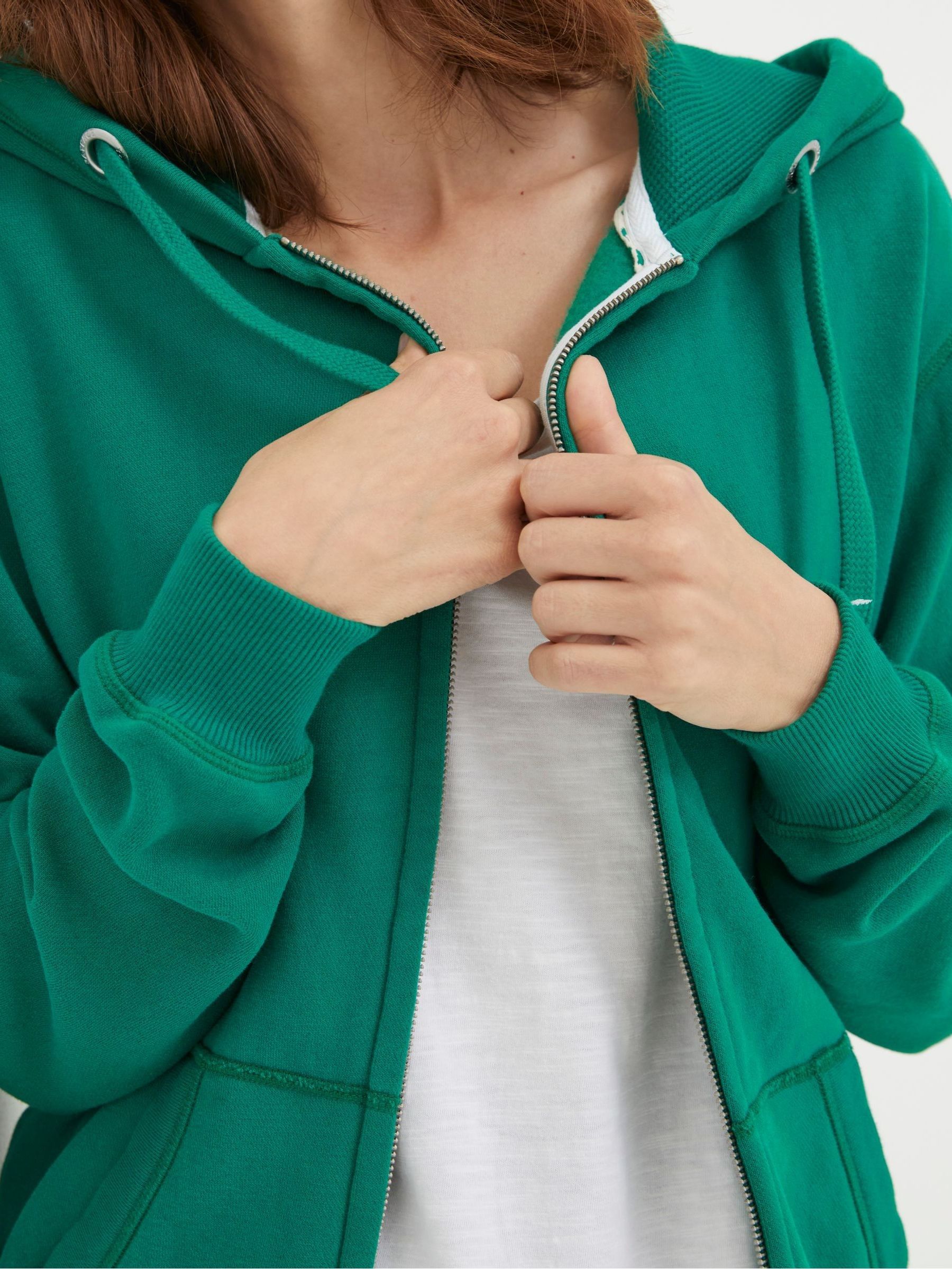 Green Zip Through Hoodie - Image 4 of 5