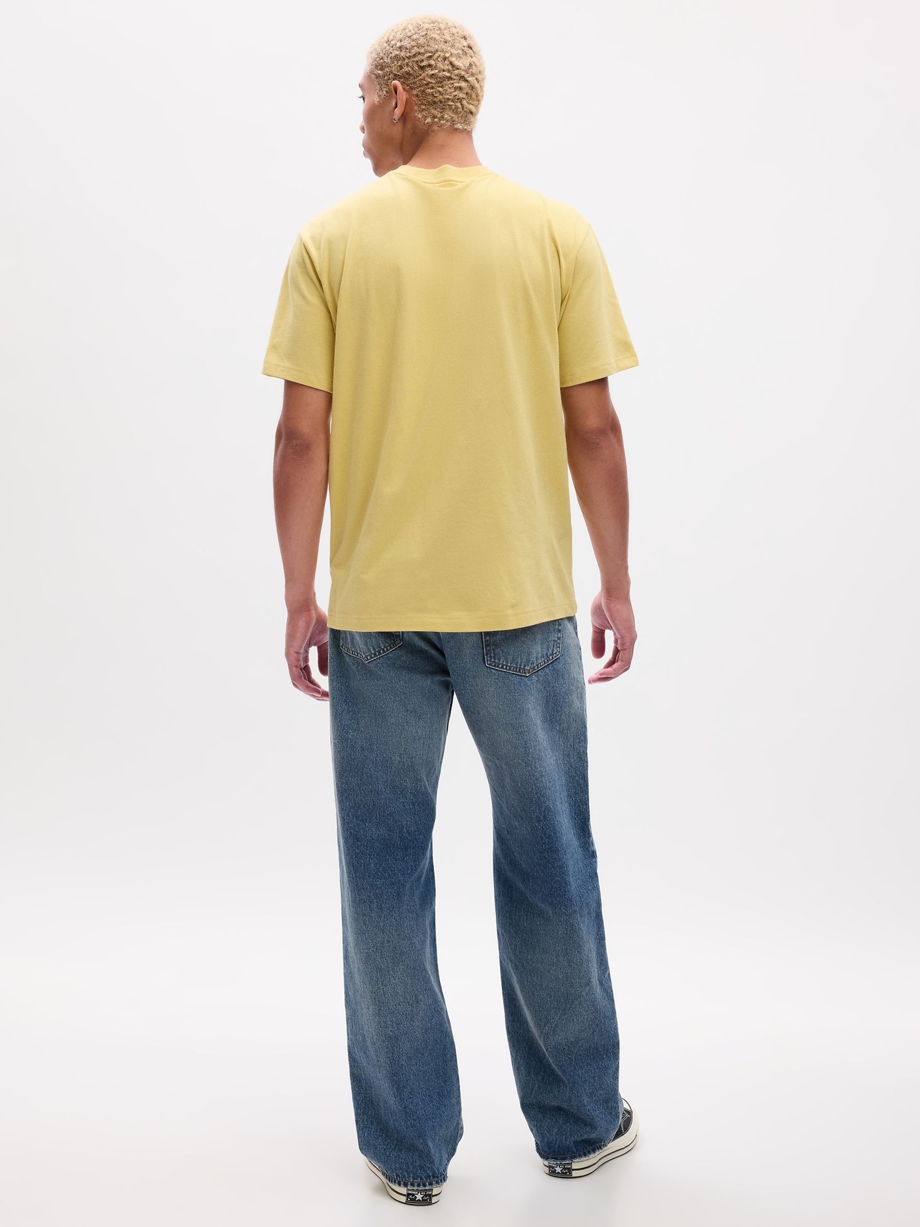Yellow Original Pocket Short Sleeve Crew Neck T-Shirt - Image 2 of 4