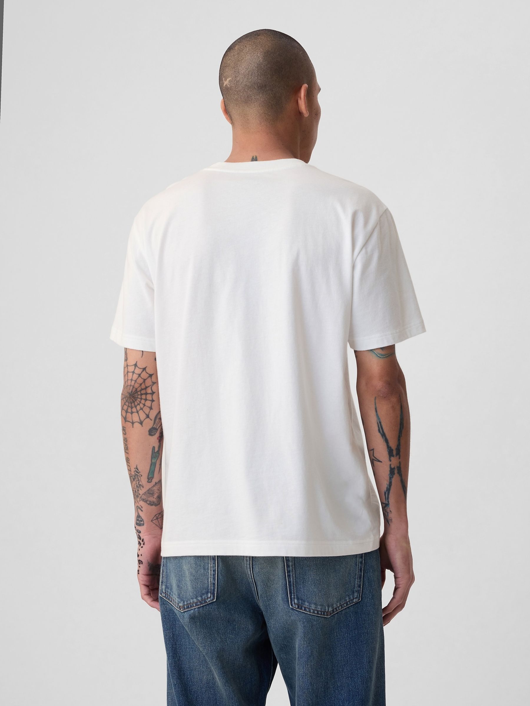 White Original Pocket 100% Cotton Crew Neck Short Sleeve T-Shirt - Image 2 of 8