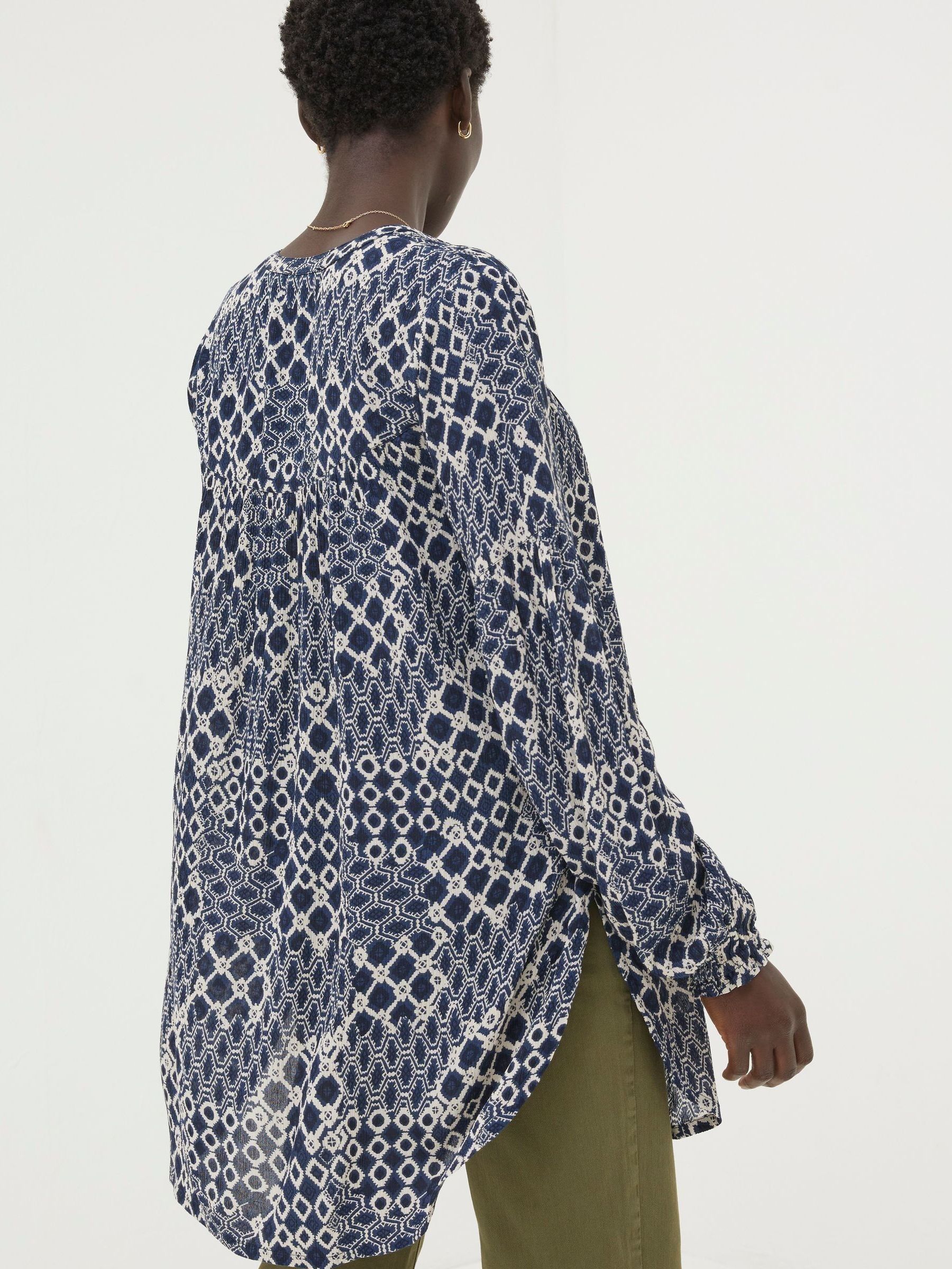 Blue Georgie Patchwork Geo Tunic - Image 2 of 5
